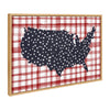 Sylvie Gingham USA Framed Canvas by Sara Berrenson