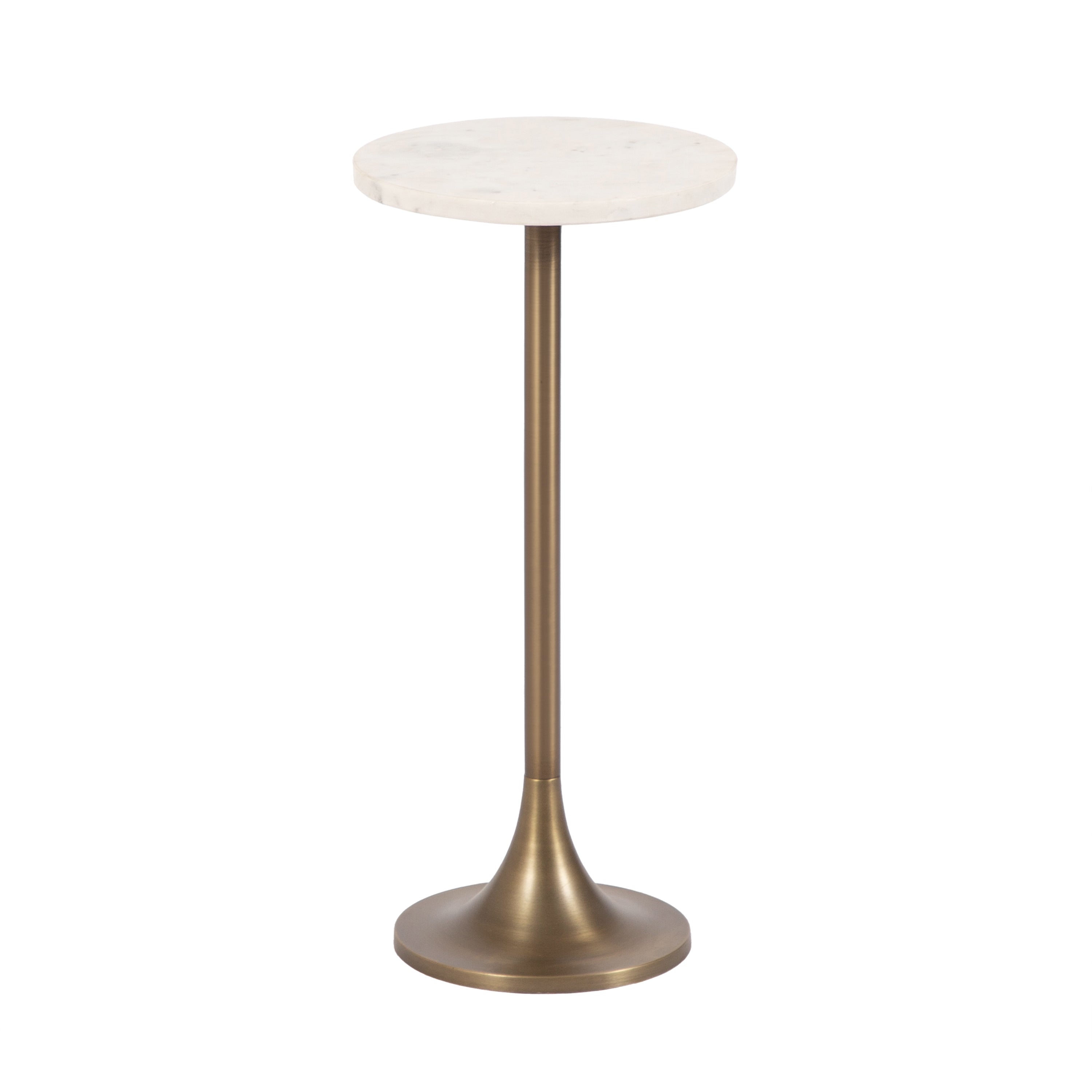 Drink Table White Gold 10x10x22 1