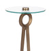 Side Table 12x12x22 Clear Gold 3