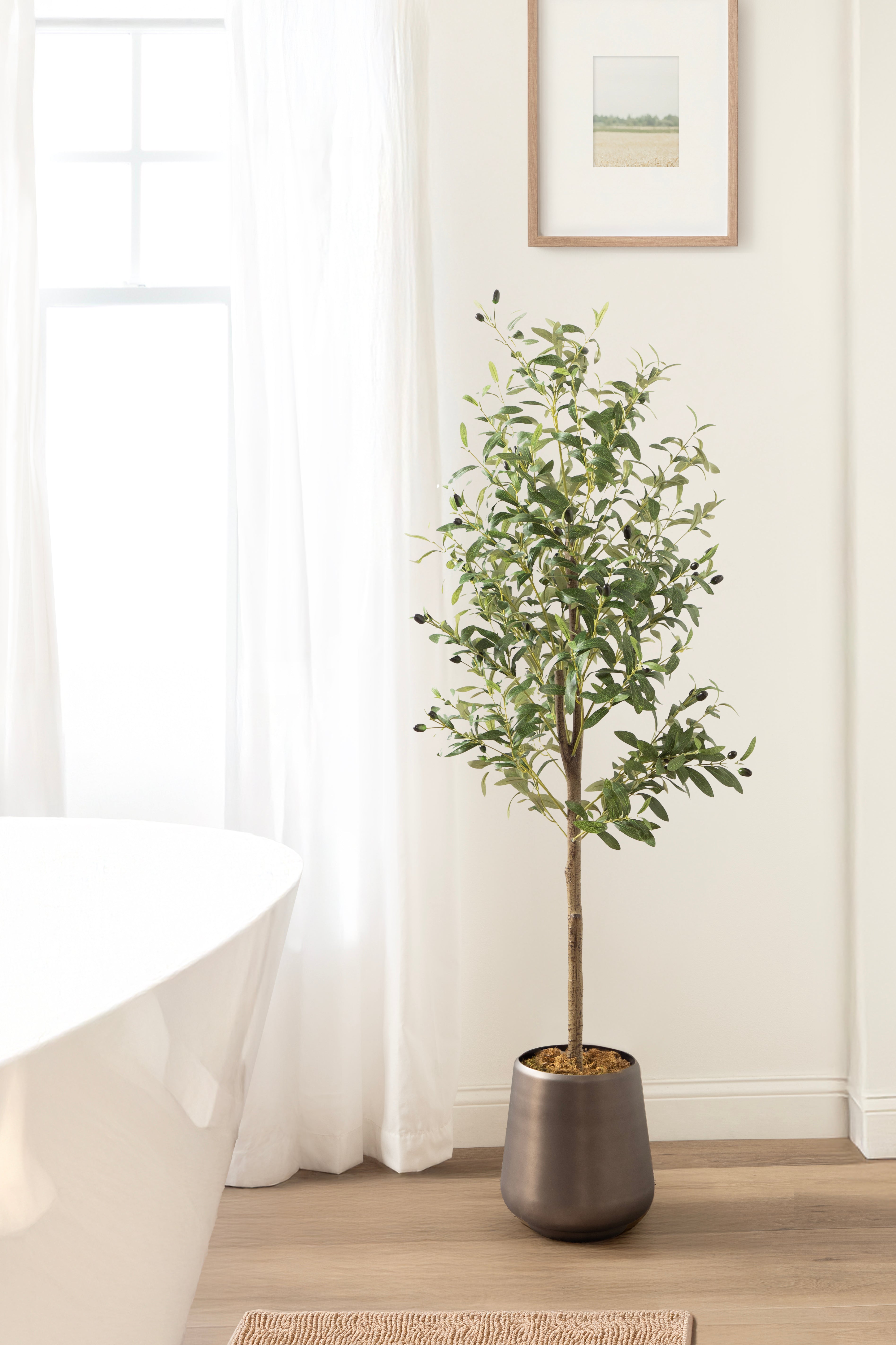 Faux Tree 5' Pewter 7