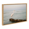 Sylvie Great White Heron Isla Holbox Framed Canvas by Crystal Lynn Collins