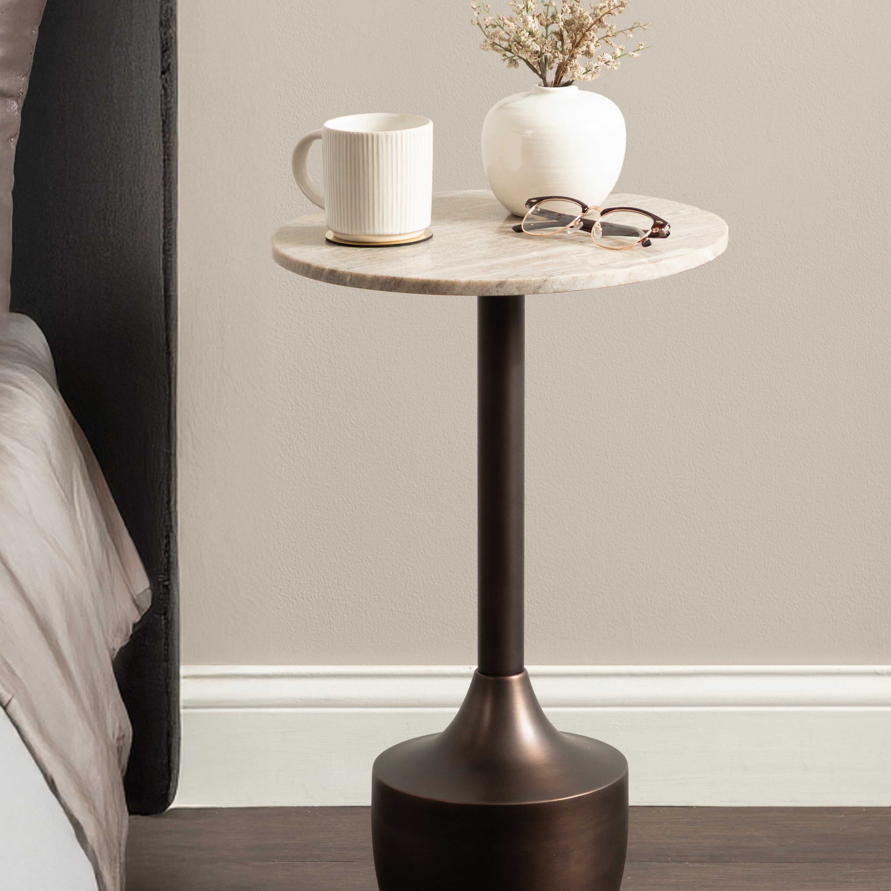 Side Table 14x14x24 Brown Bronze 7