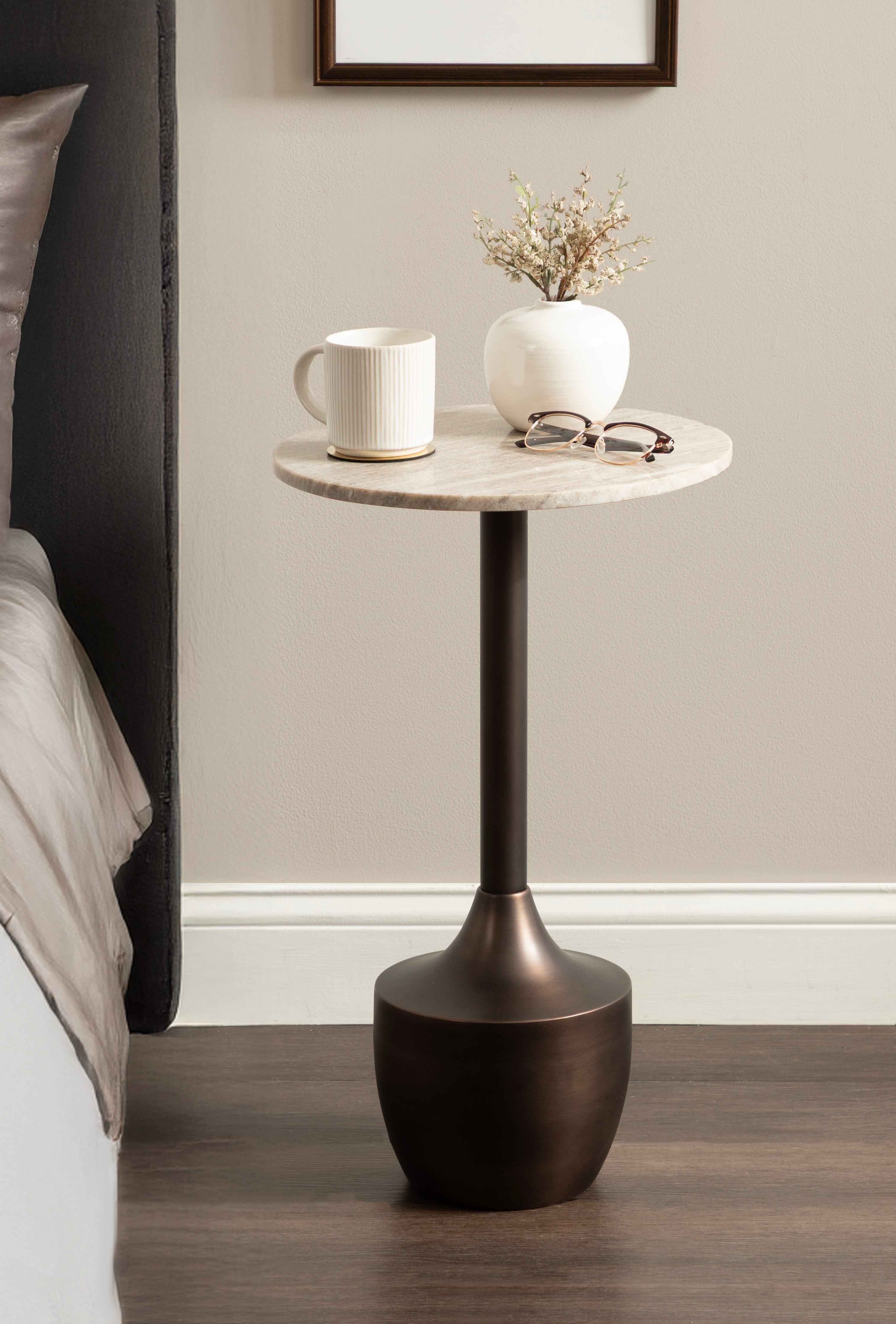 Side Table 14x14x24 Brown Bronze 7