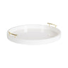 Lipton Round Decorative Tray with Metal Handles