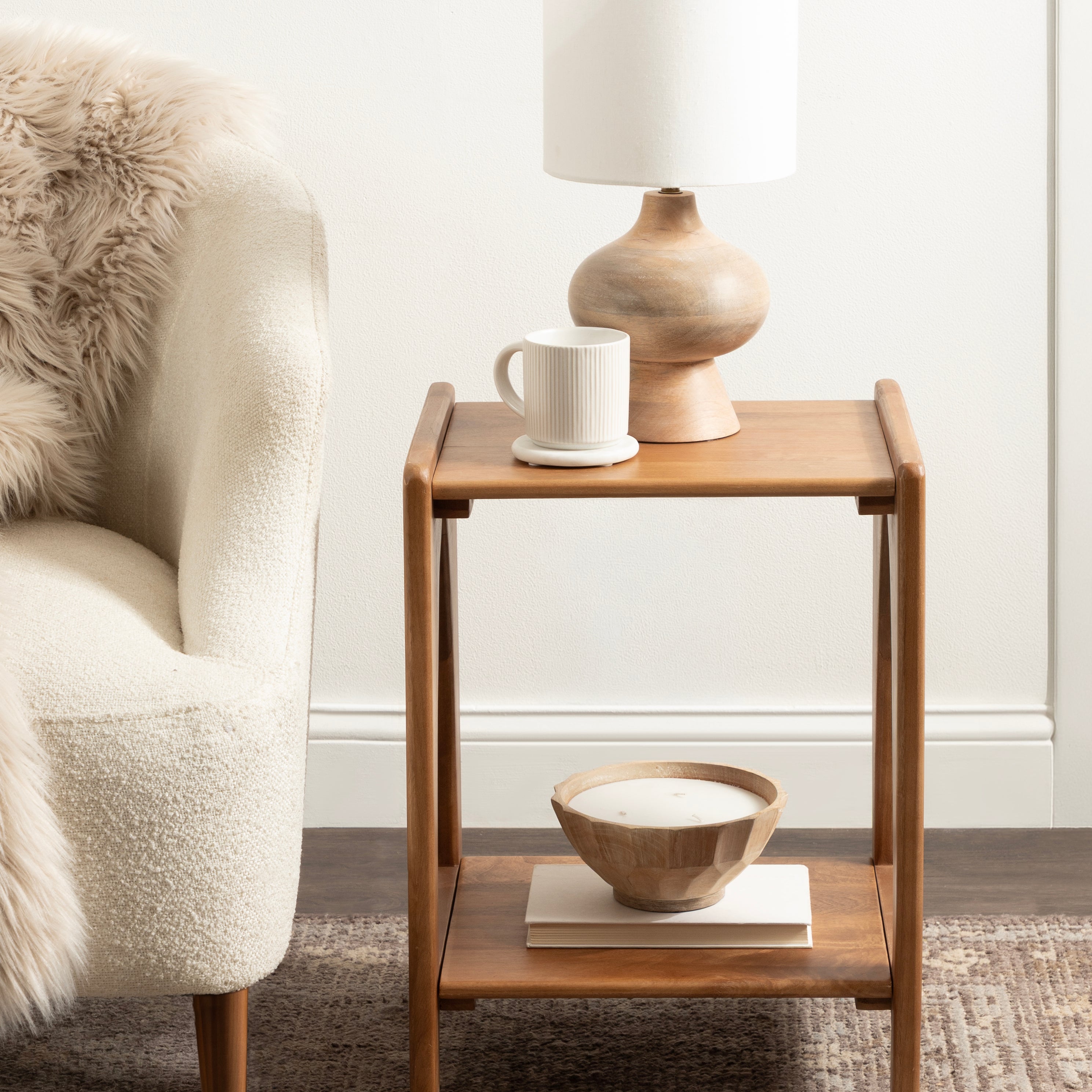 Side Table 16x14x22 Natural 8