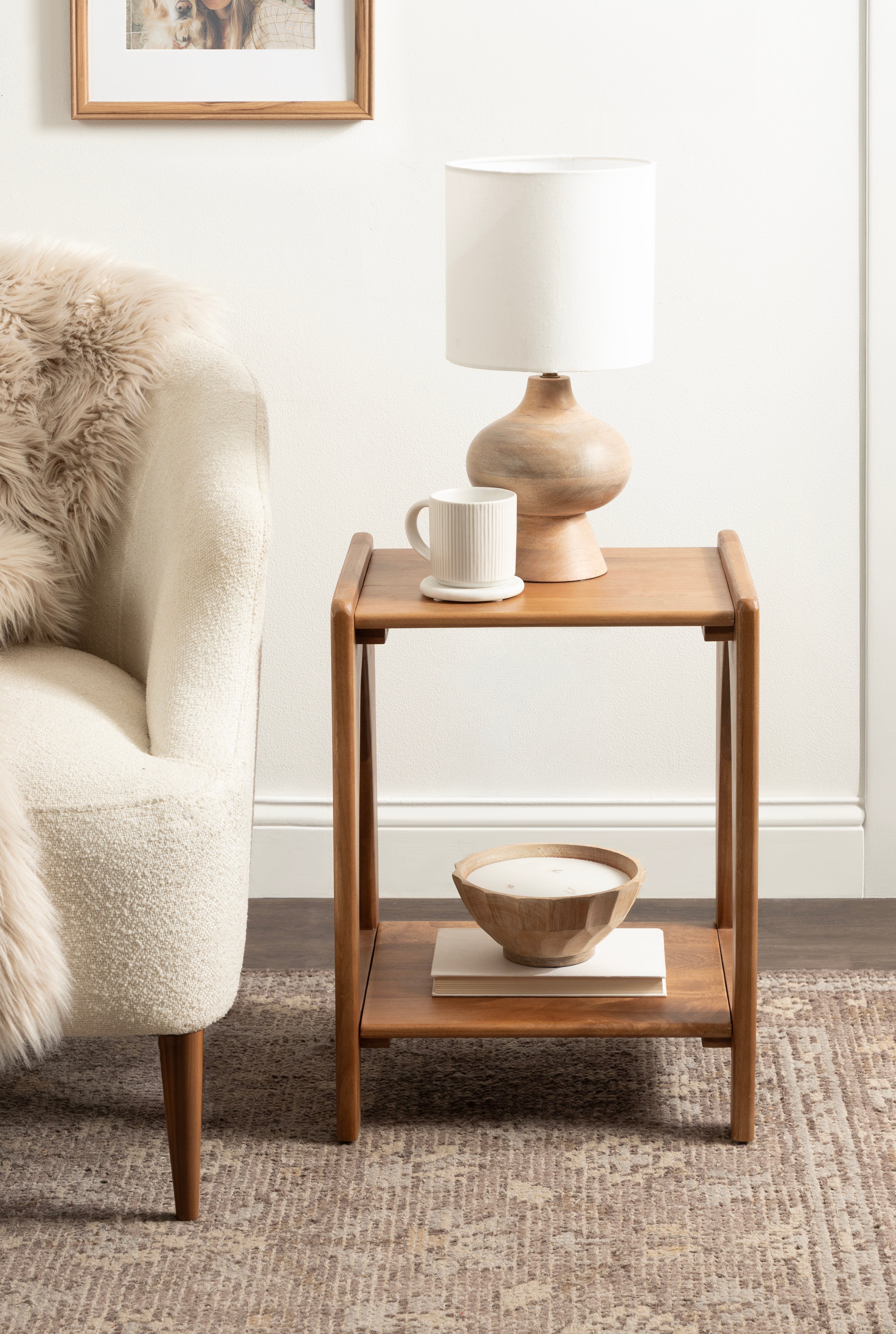 Side Table 16x14x22 Natural 8