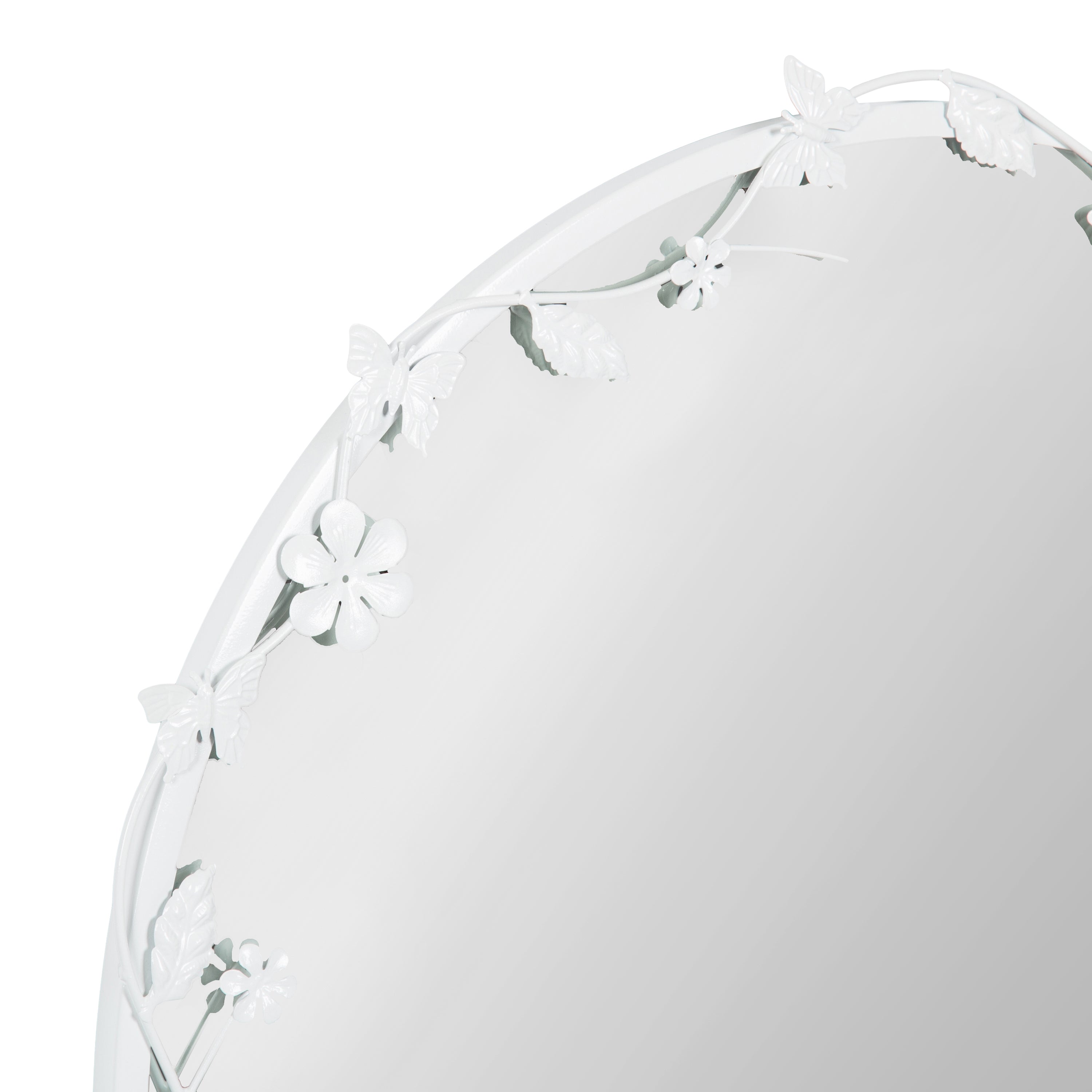 Round Mirror 26x26 White 3