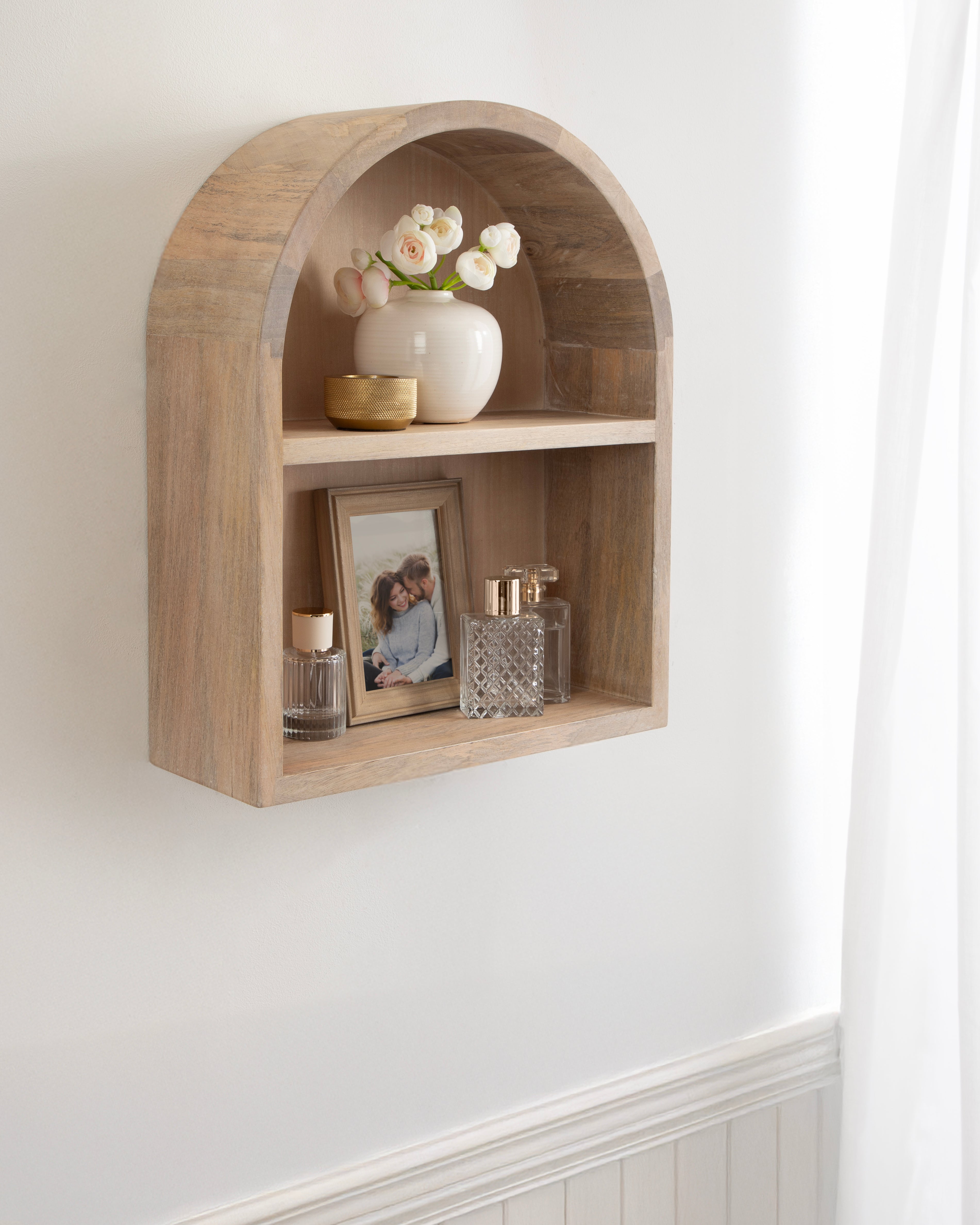 Accent Shelf Natural Beige 16x6x20 6