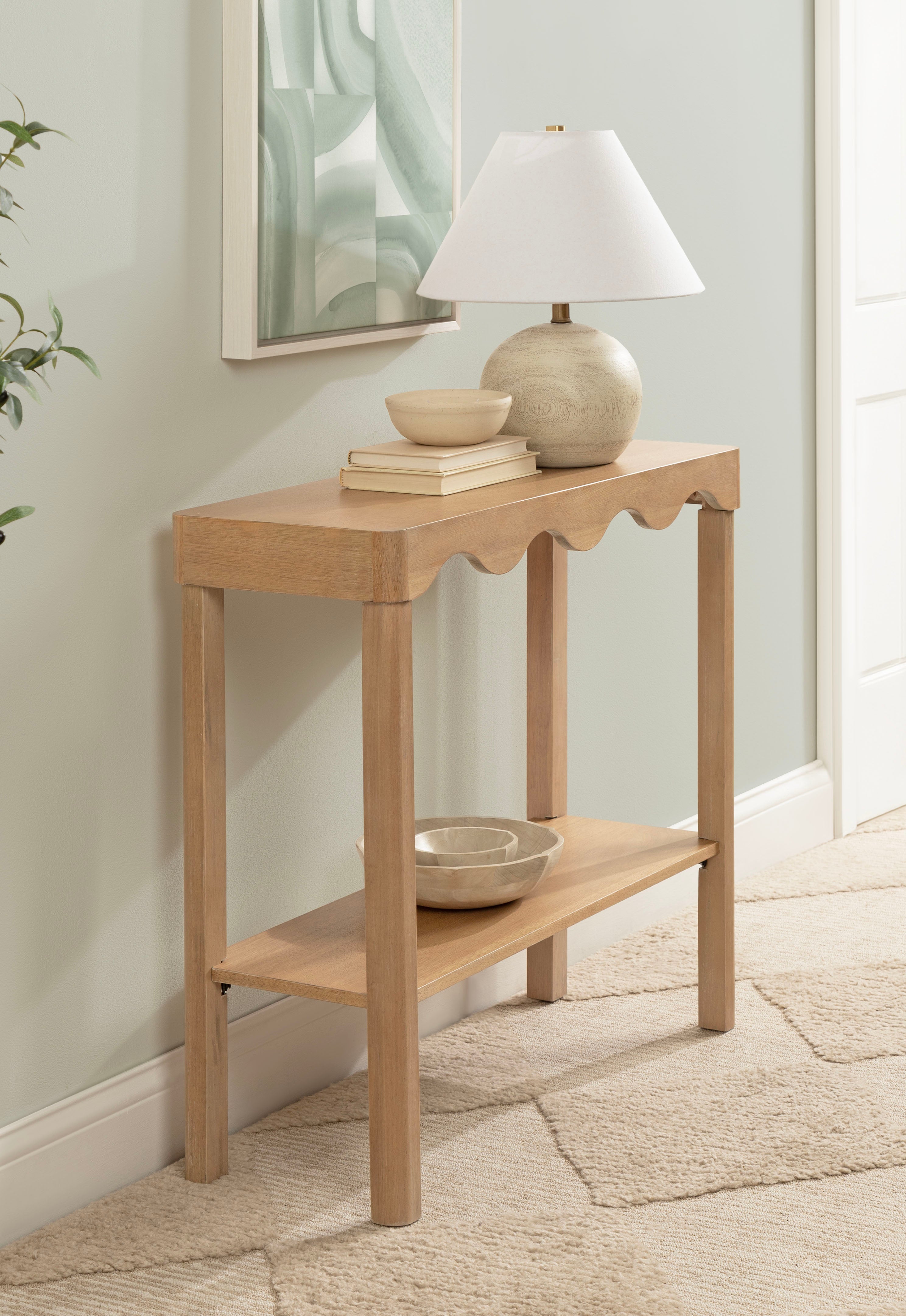 Console Table Natural Beige 32x12x31 8