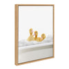 Sylvie Bathroom Bubble Bath 3 Ducks Framed Canvas by The Creative Bunch Studio