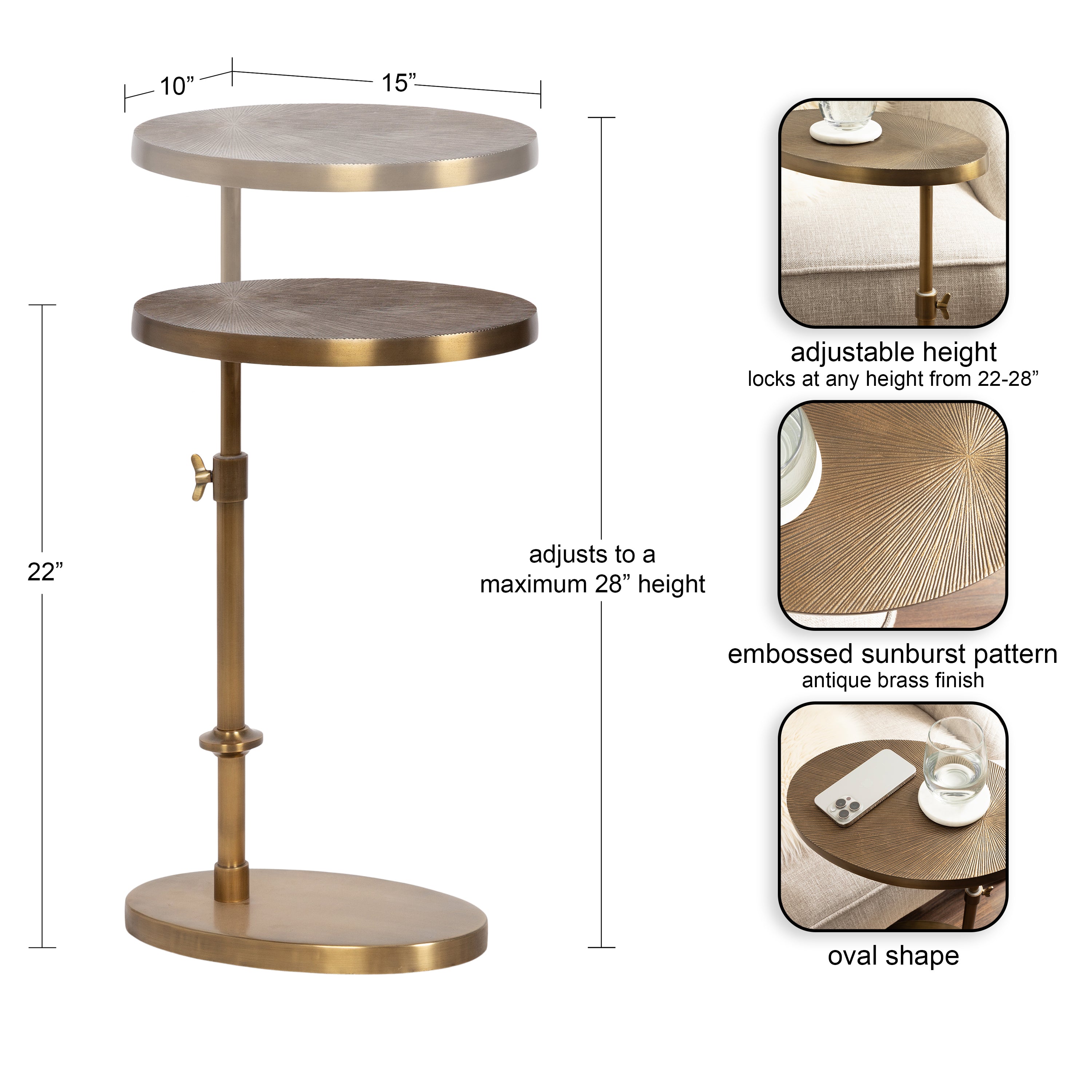 C Table Gold 15x10x28 2