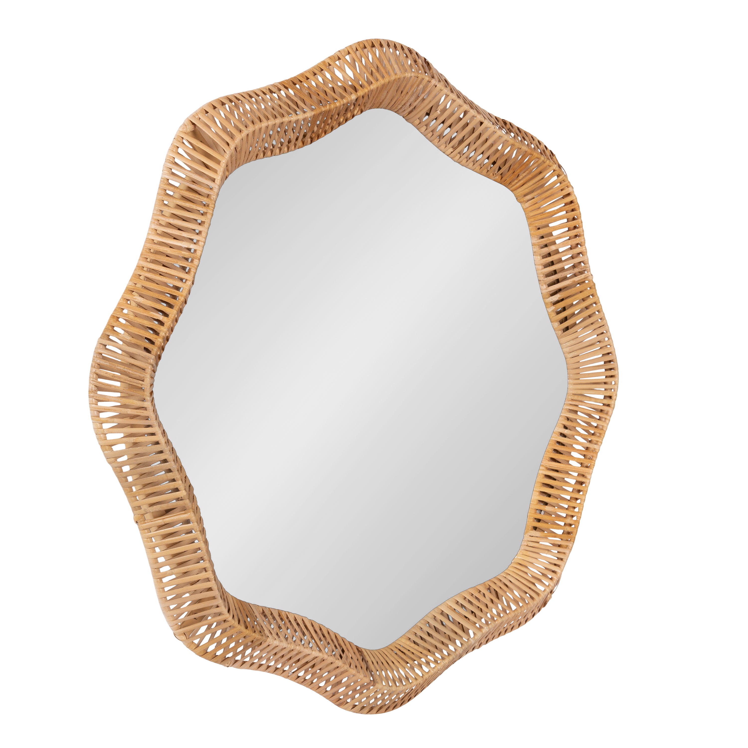 Scallop Mirror 28" dia Natural 1
