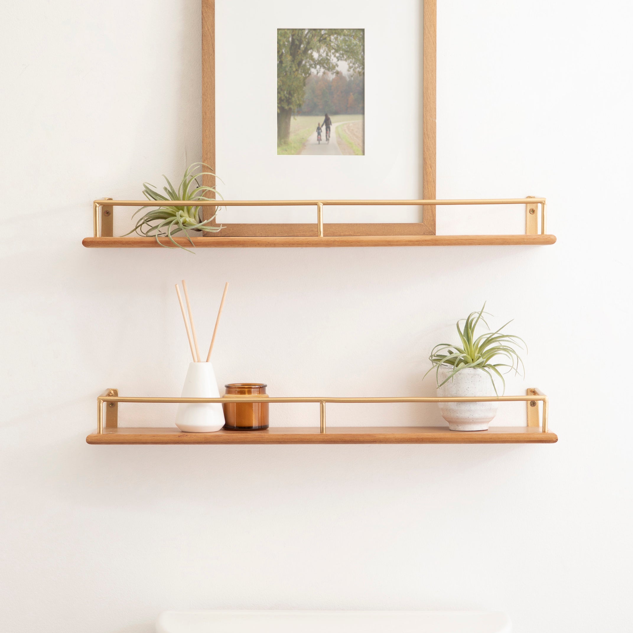 Floating Shelf 2pk 24" Natural Gold 6
