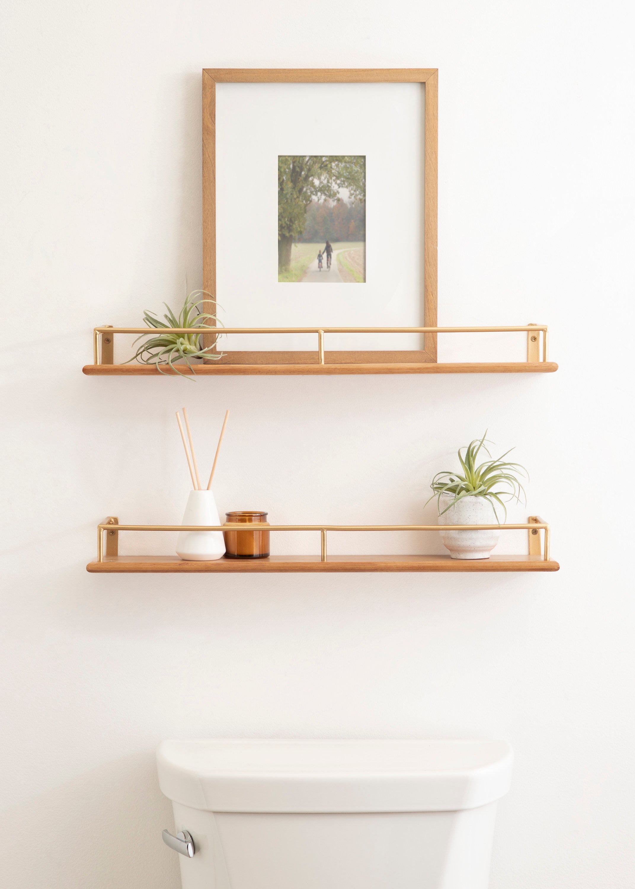 Floating Shelf 2pk 24" Natural Gold 6