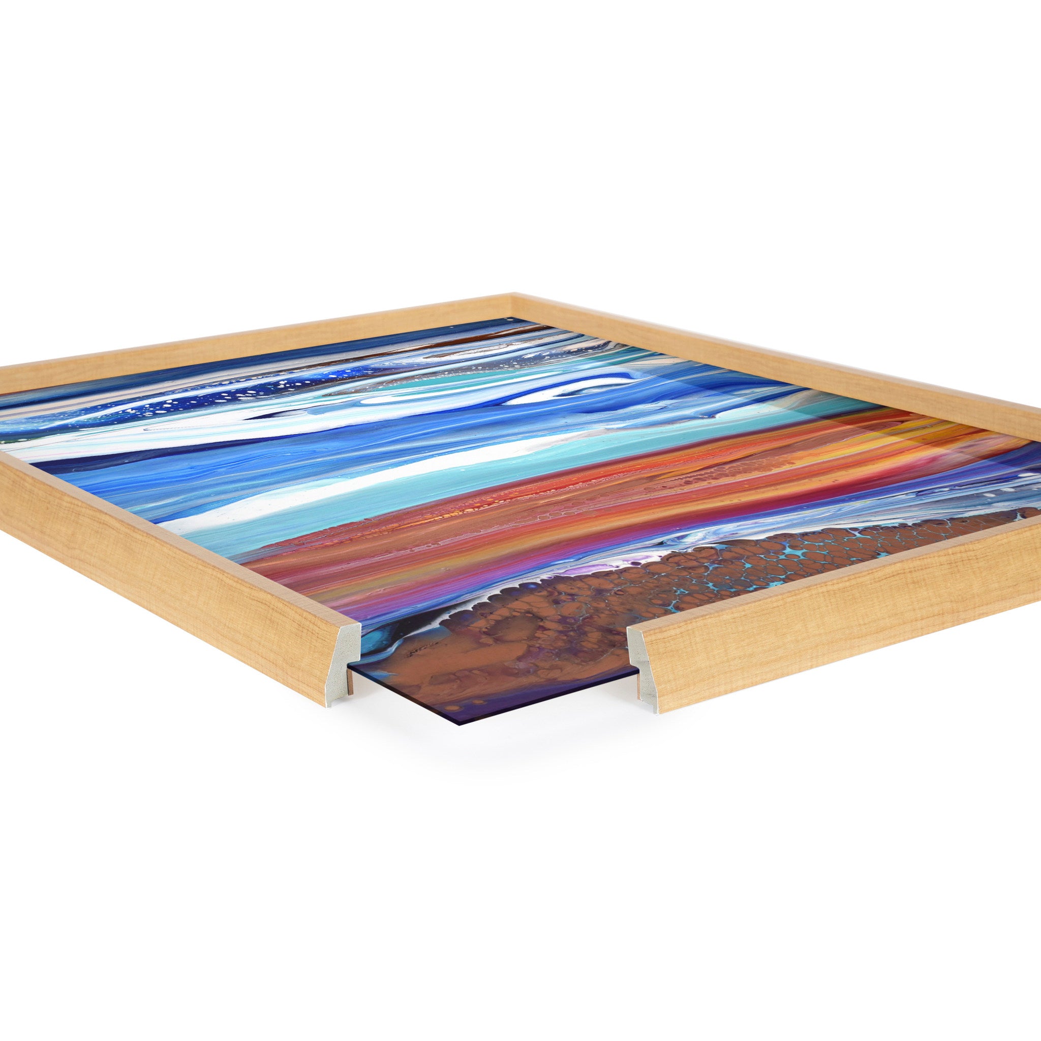 Blake Coastal Currents Framed Printed Art by Xizhou Xie