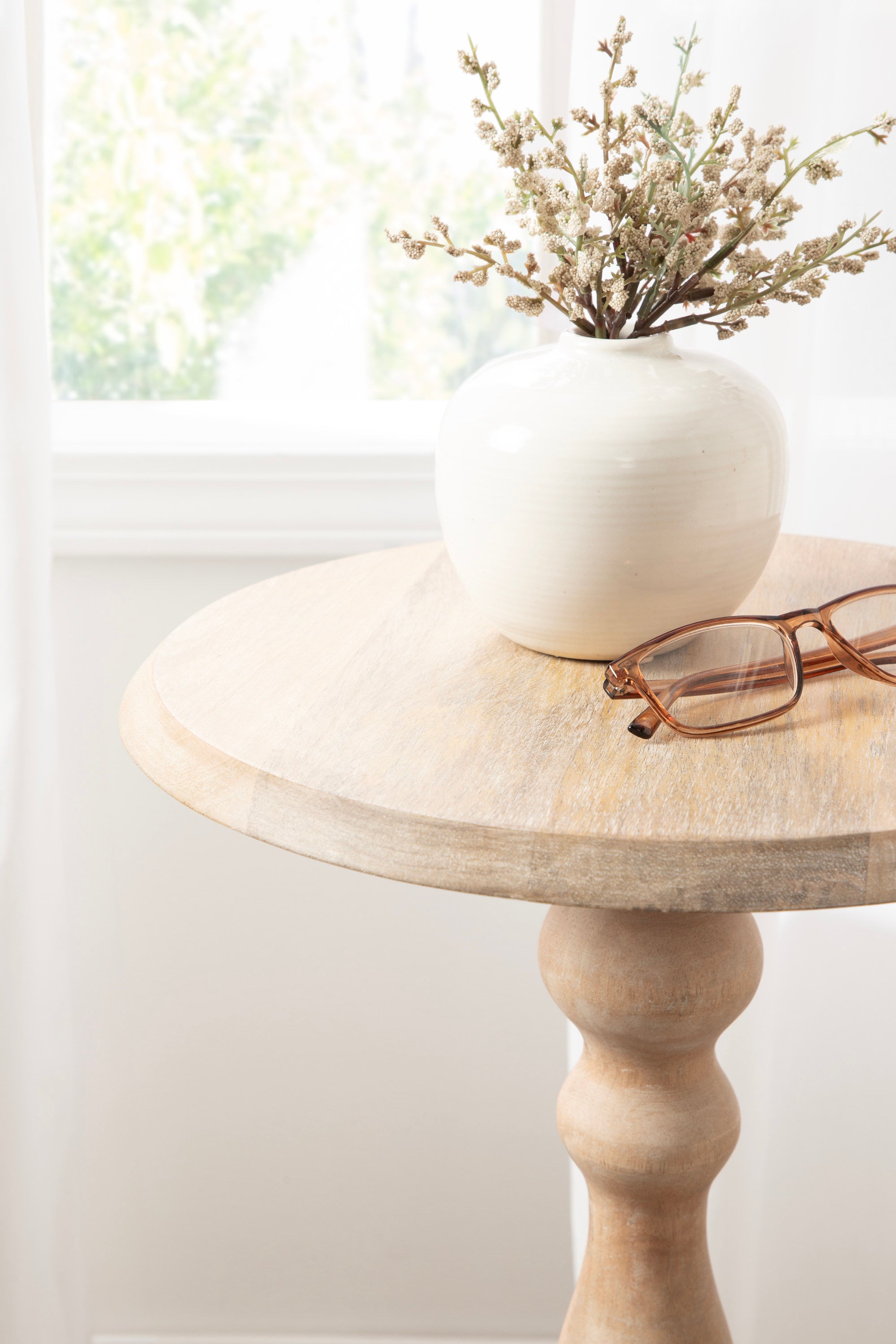 Tourneaux Wood Side Table