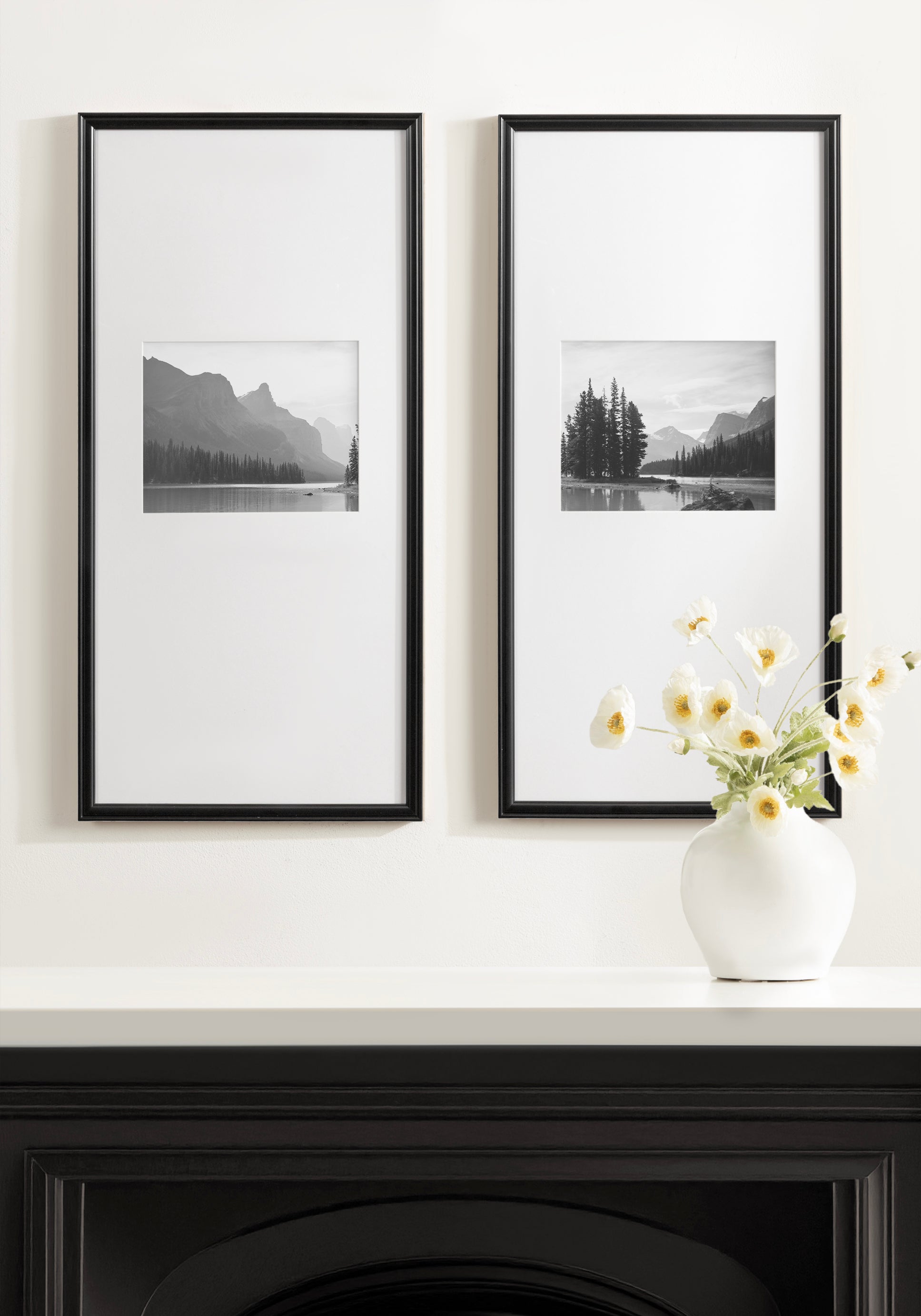 Wall Frame Black 14x30 matted to 8x10 7