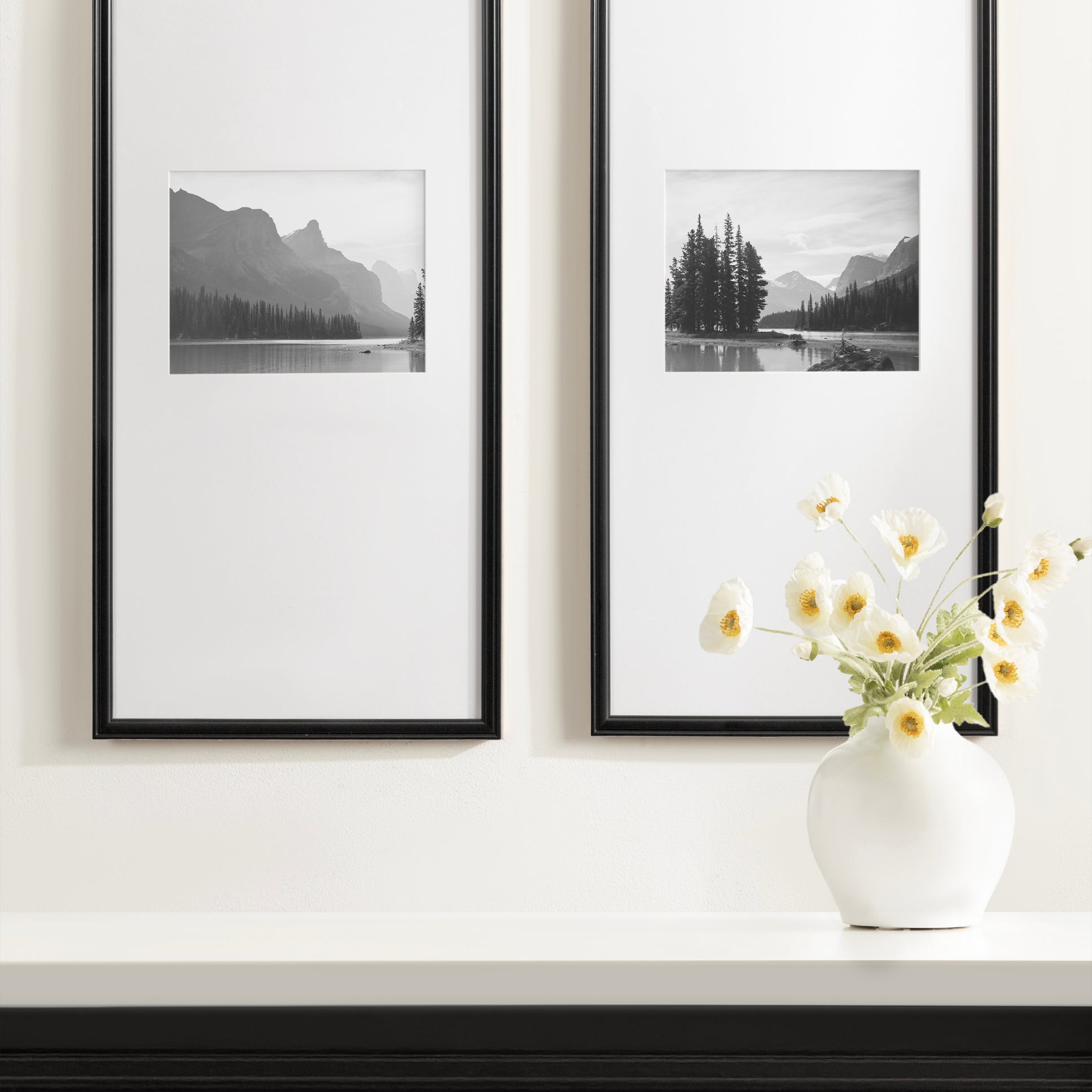 Wall Frame 14x30 matted to 8x10 Black 7