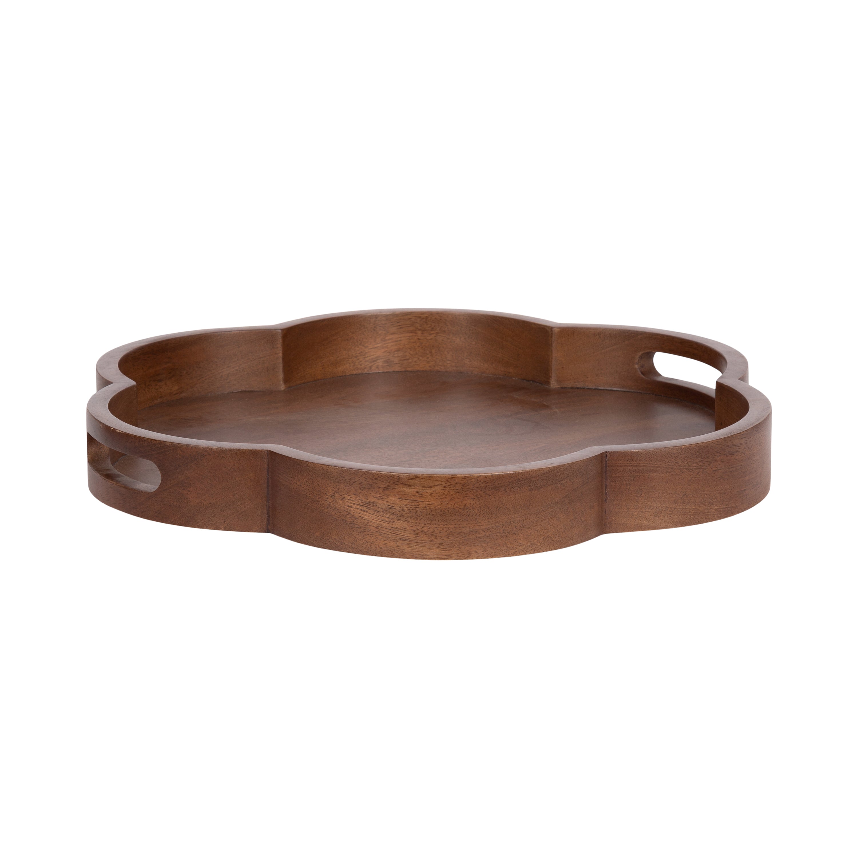 Single Tray 19" Diameter Walnut Brown 5