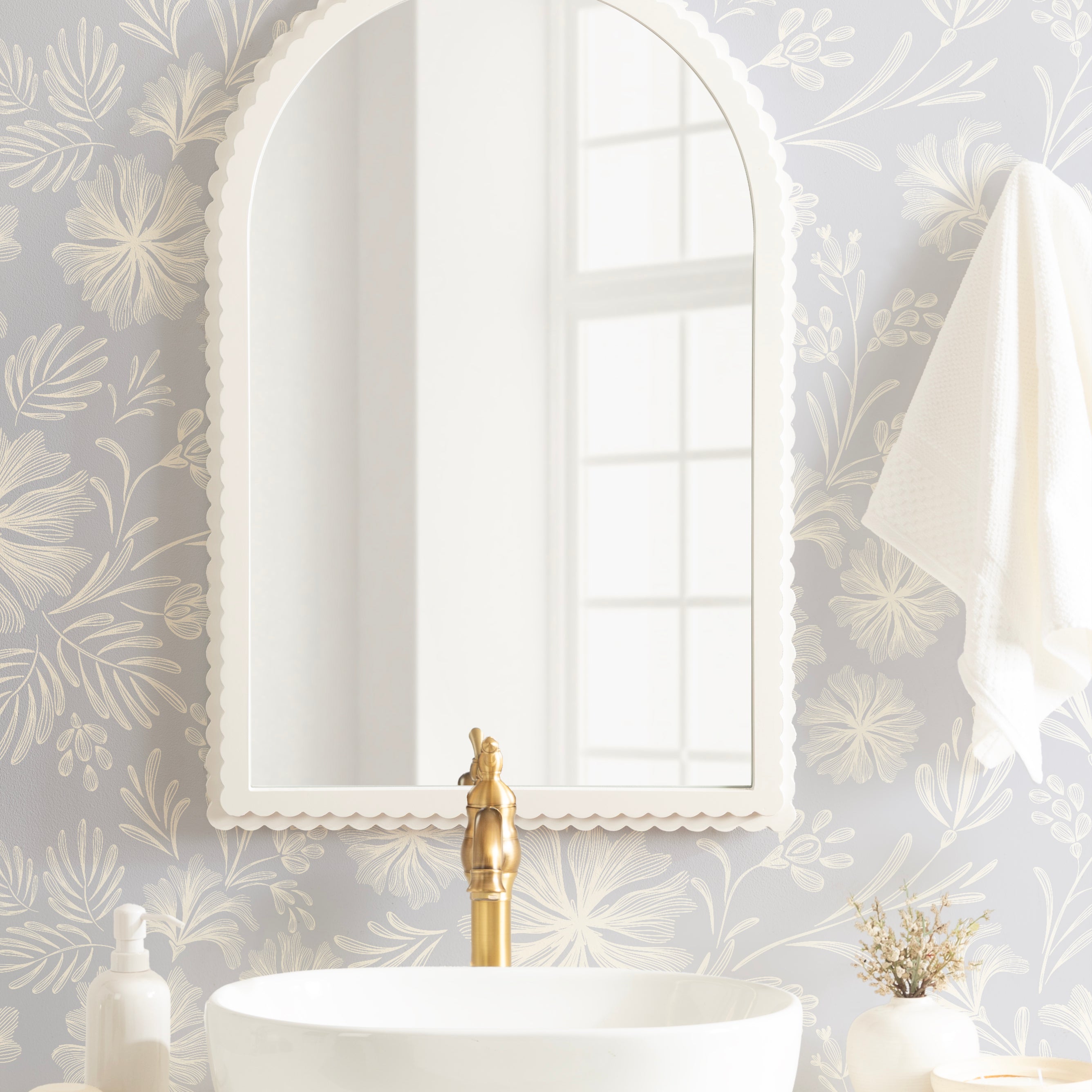 Arch Mirror 20x30 White 6