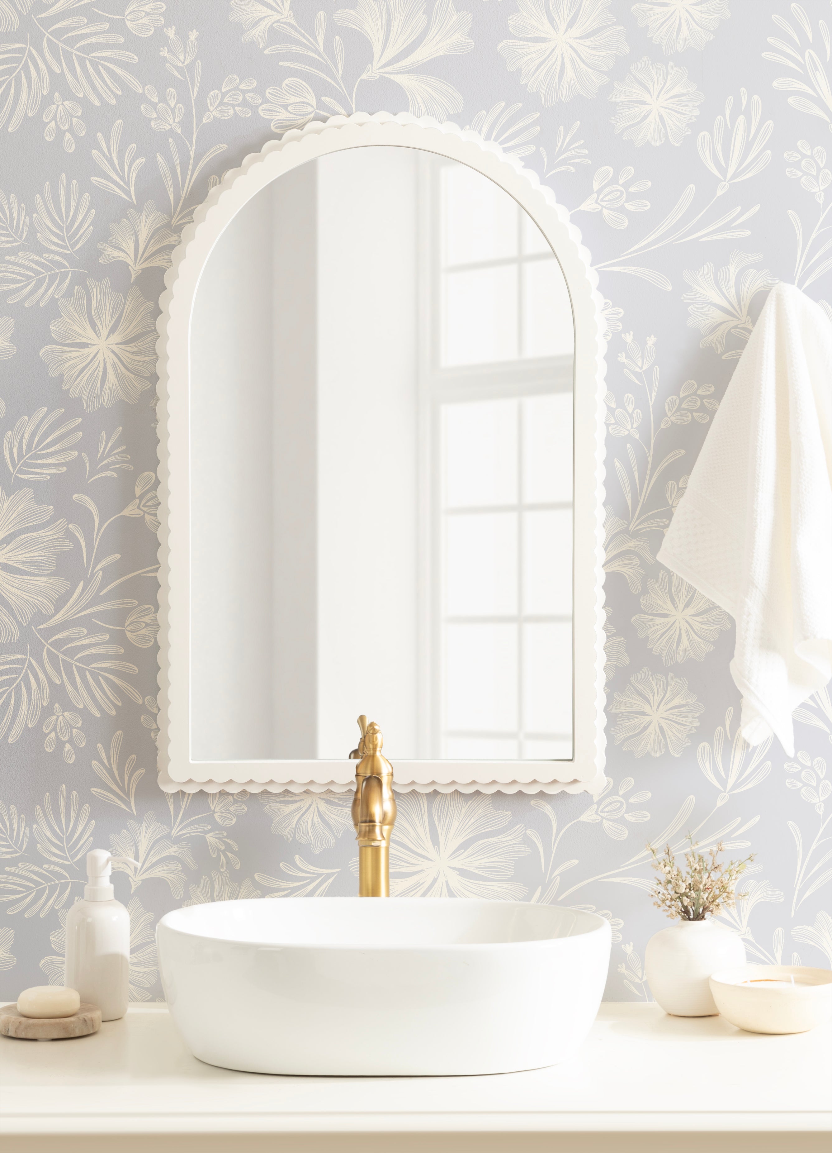 Arch Mirror 20x30 White 6