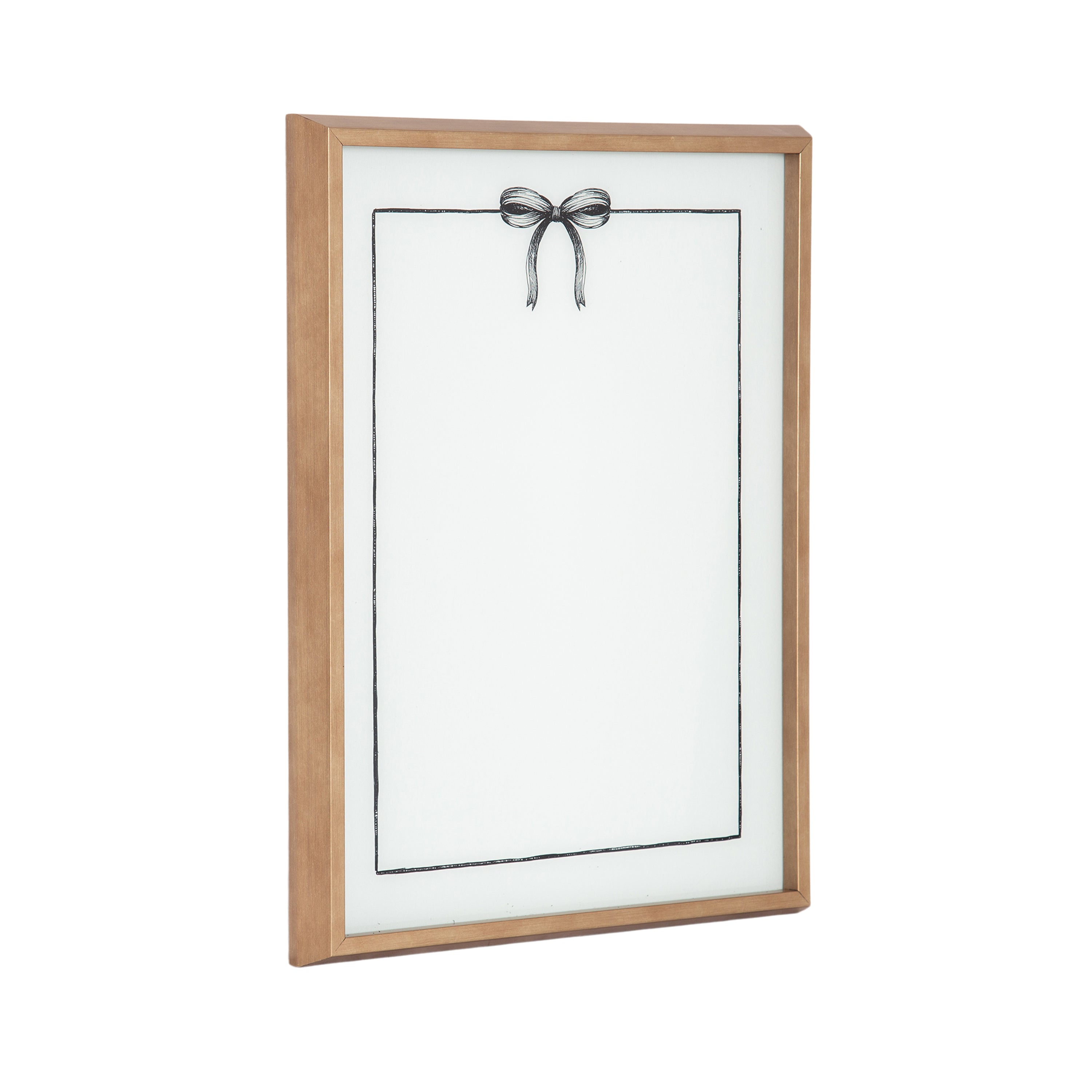 Coquette Black Bow and Frame Dry Erase by The Creative Bunch Studio Framed Glass Dry Erase Wall Art White Board