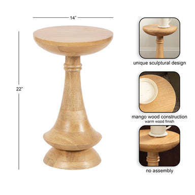 Side Table 12x12x20 Natural 2