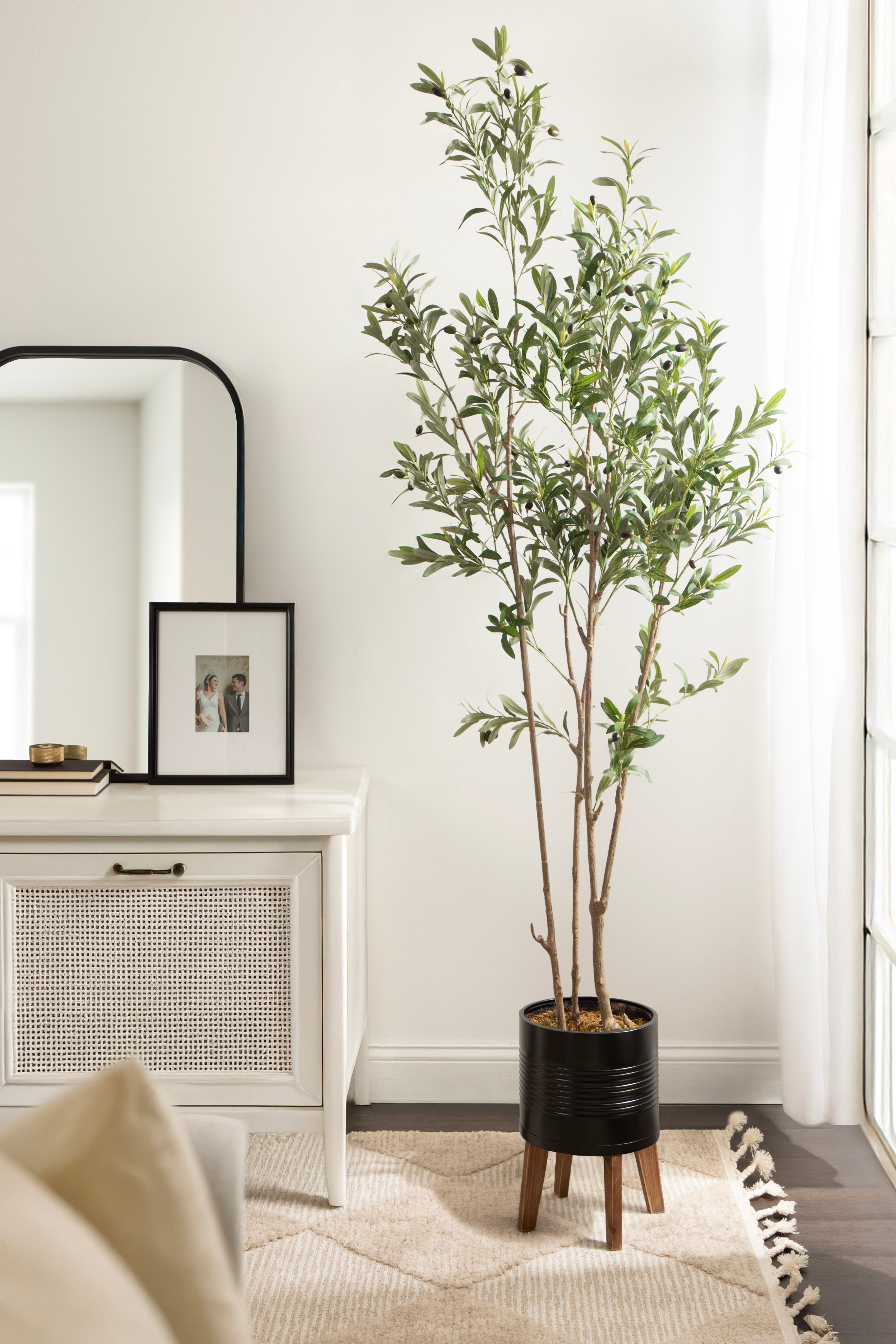 Faux Tree 7.5' Black Rustic Brown 8