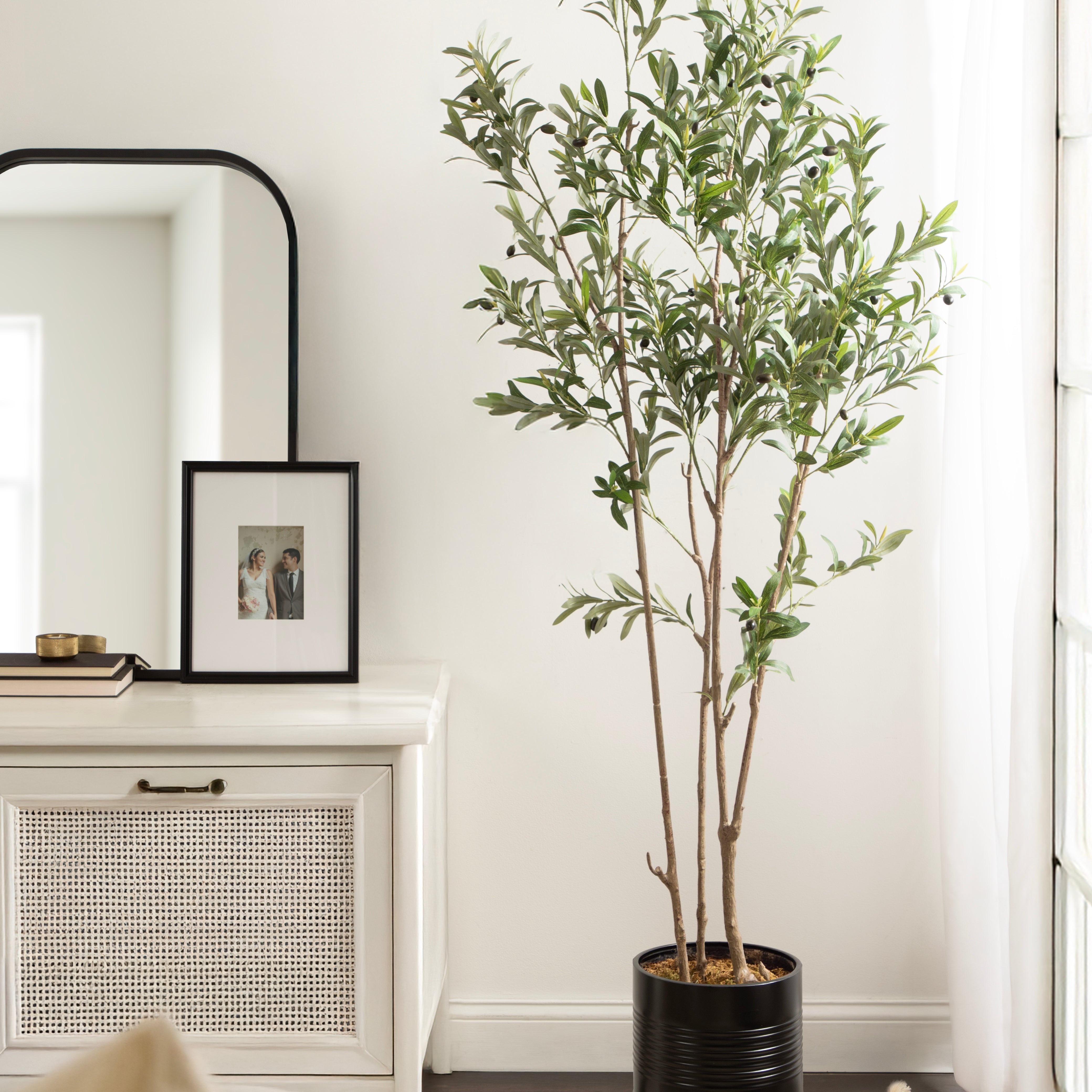 Faux Tree 7.5' Black Rustic Brown 8