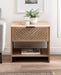 Side Table Natural Beige 22x14x22 8