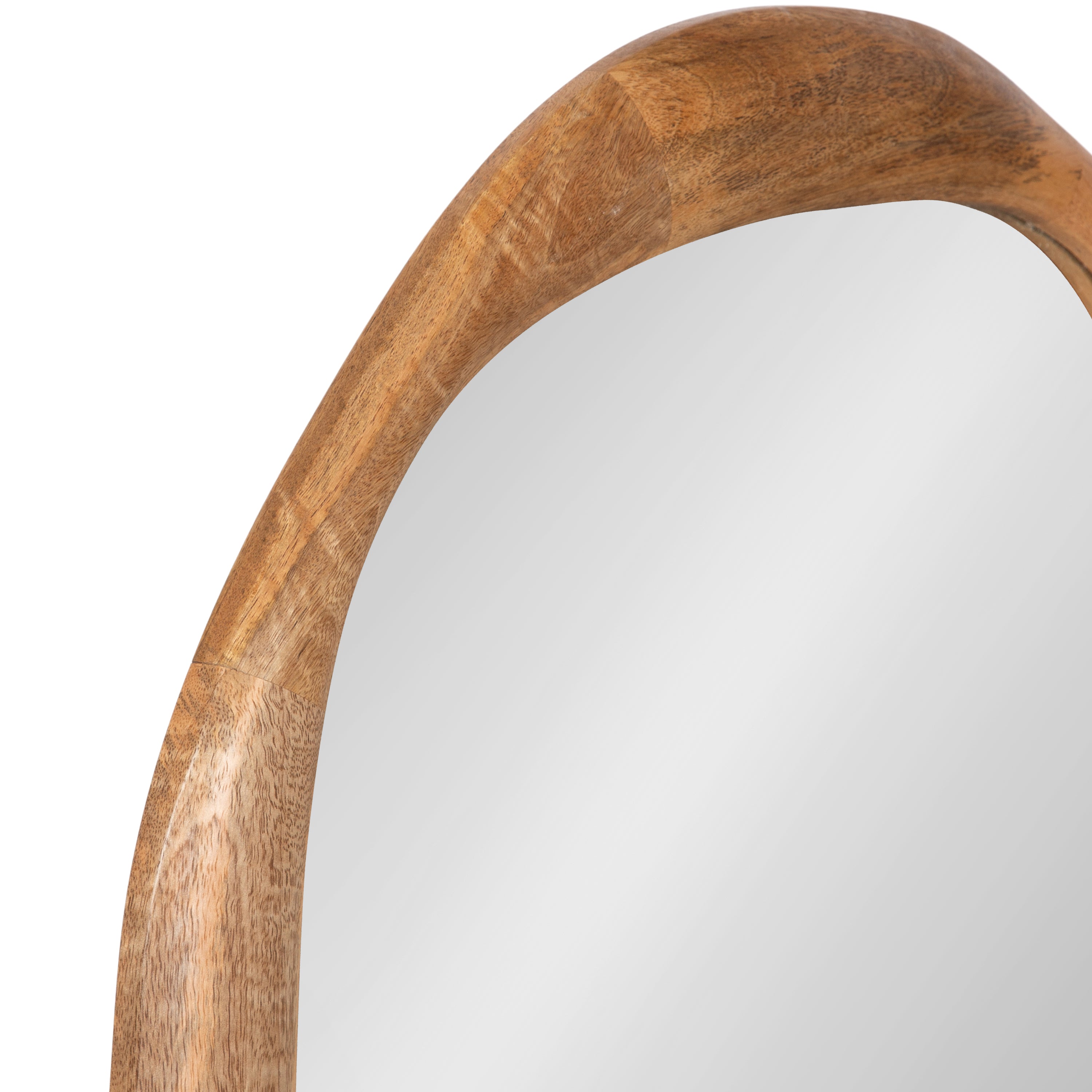 Hera Round Mirror Wood