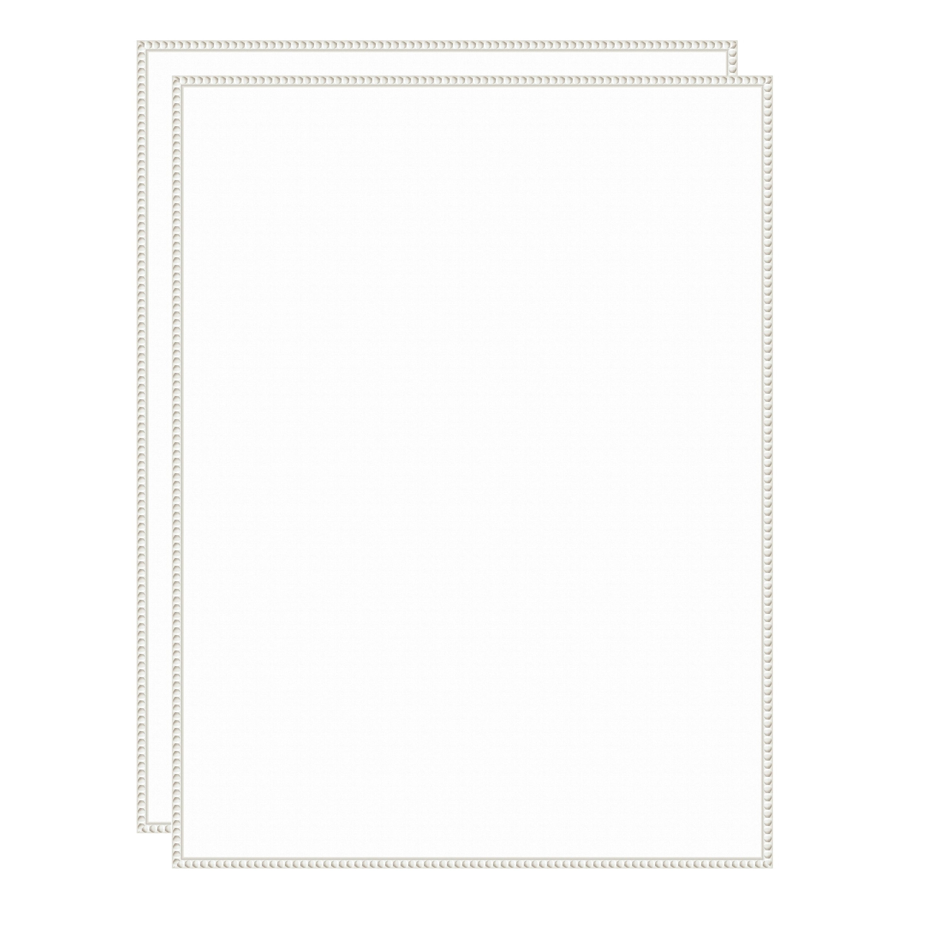 Art Set 2 Piece Set 31x41 Sylvie Beaded White 1