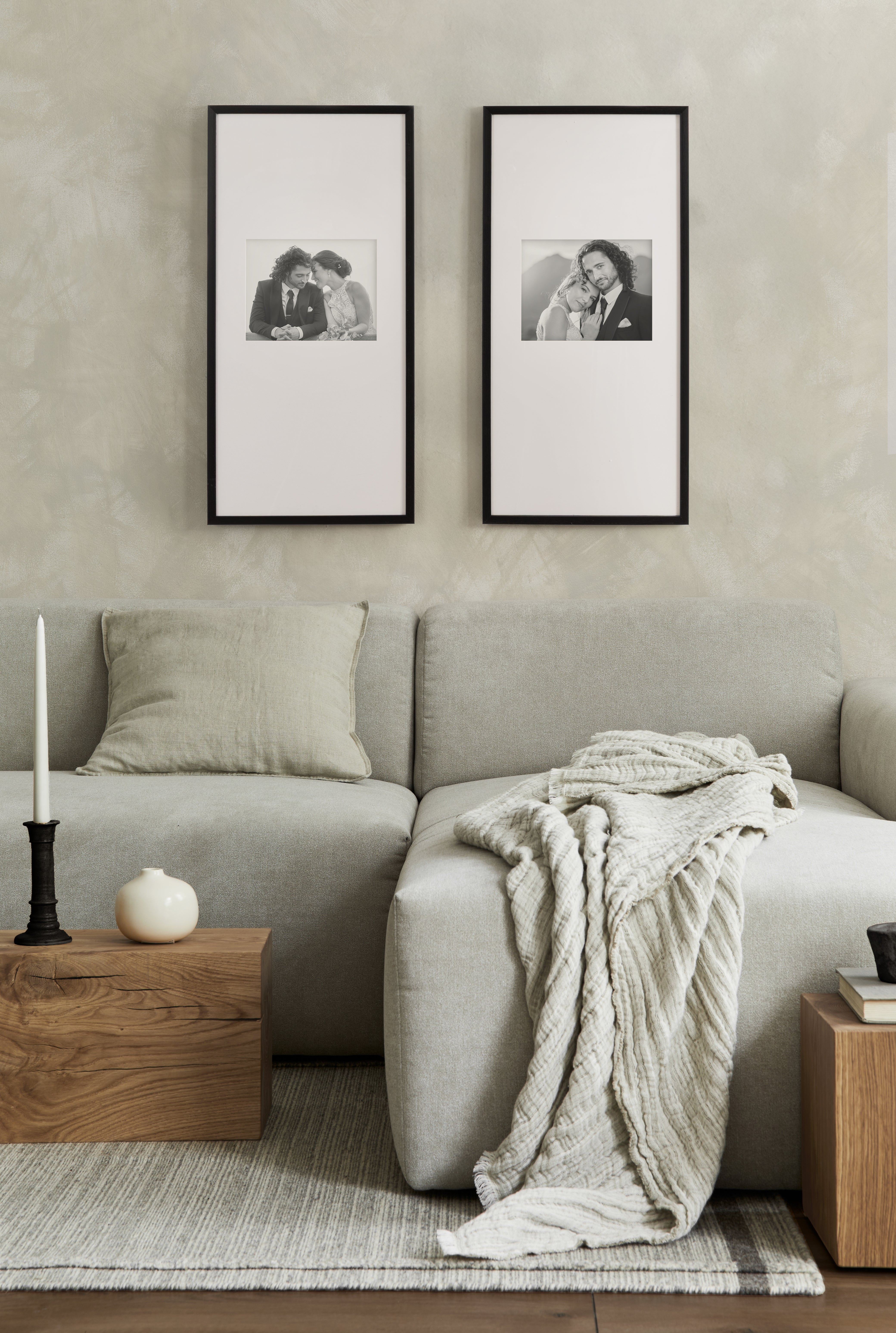 Wall Frame Black 14x30 matted to 8x10 6
