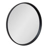 Travis Round Wood Accent Wall Mirror