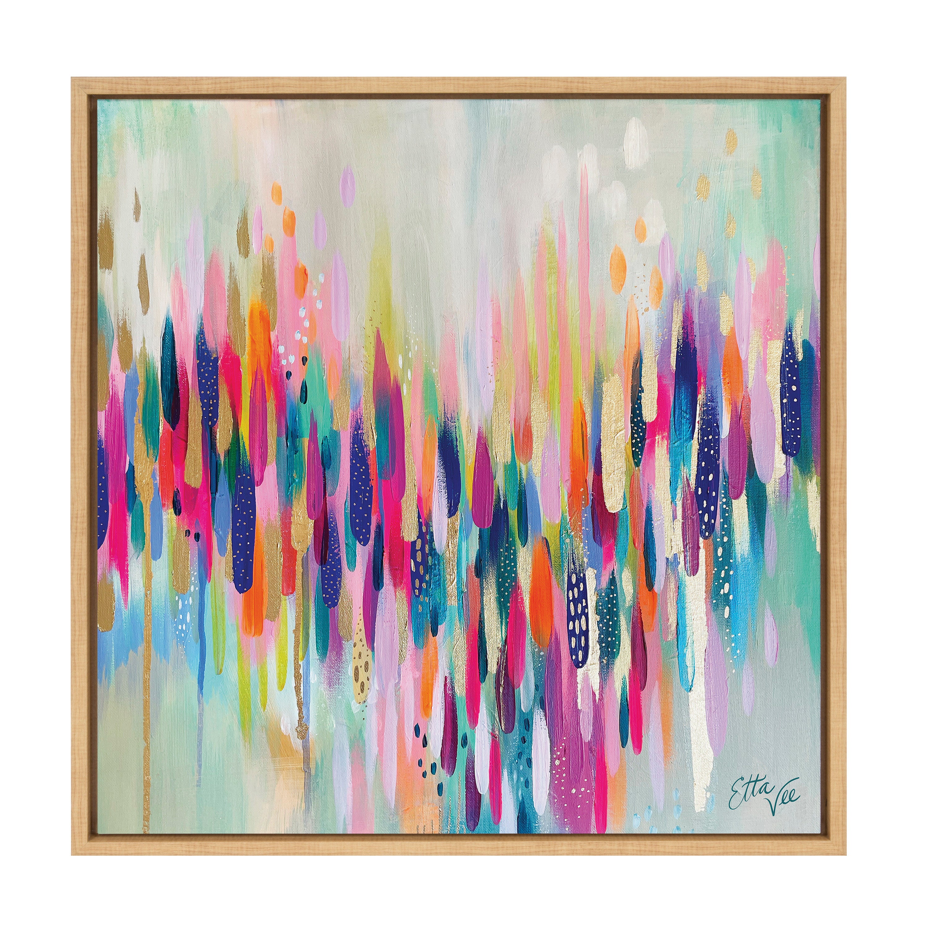 Sylvie Brushstroke 154 Framed Canvas by Jessi Raulet of Ettavee