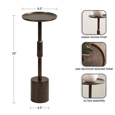 Drink Table Bronze 9x9x22 2
