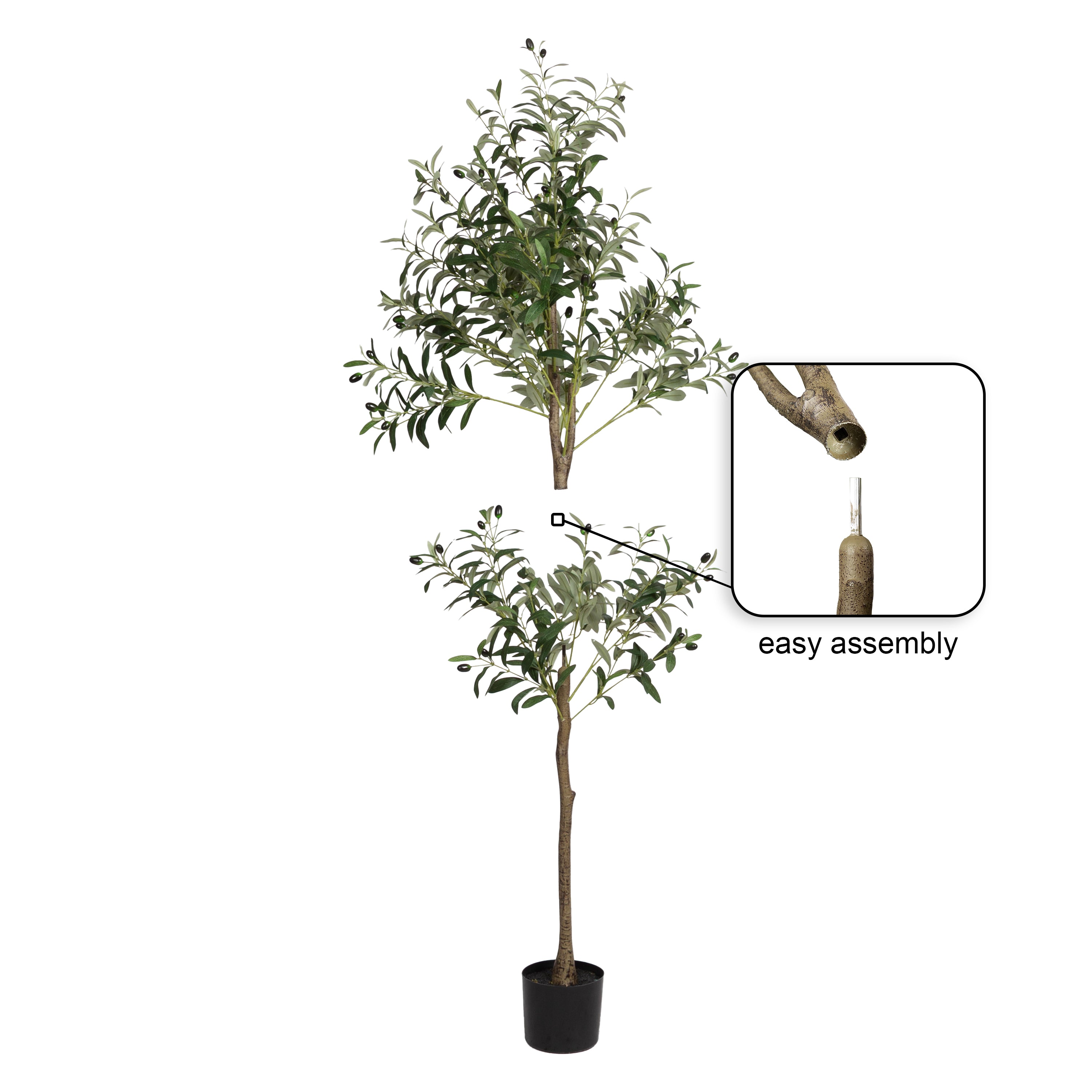 Faux Tree 5' Distressed White 5