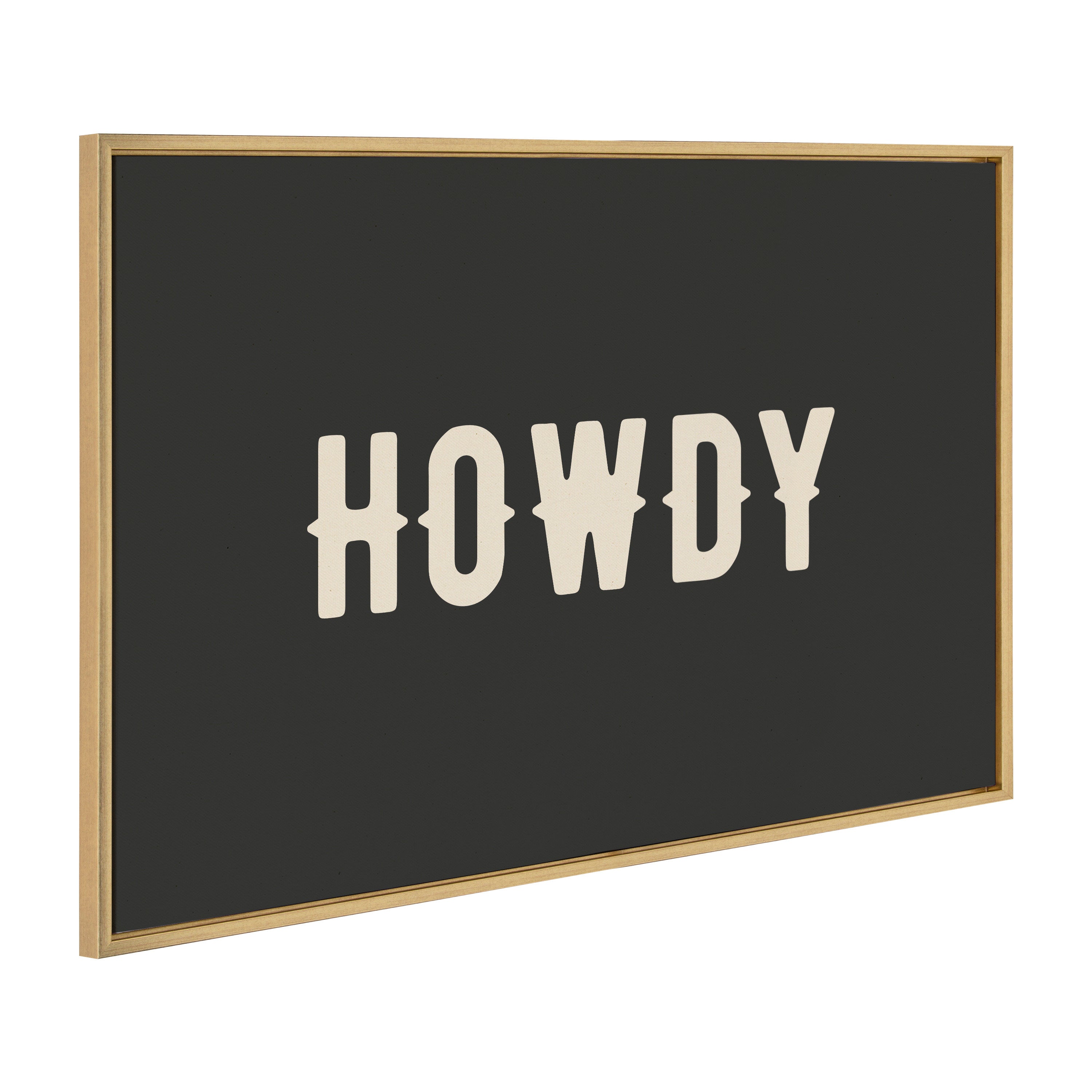 Sylvie Howdy Landscape Black Framed Canvas by Honey Island Studio