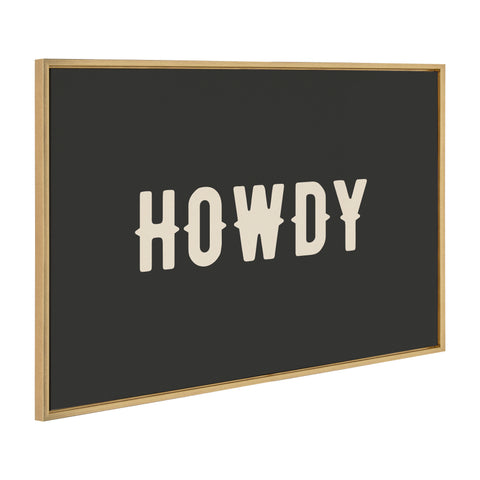 Sylvie Howdy Landscape Black Framed Canvas by Honey Island Studio