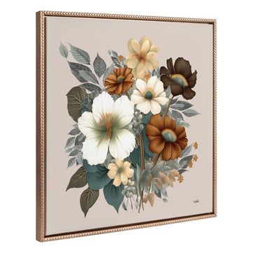 Sylvie Beaded Blossom Symphony Framed Canvas by Inkheart Designs