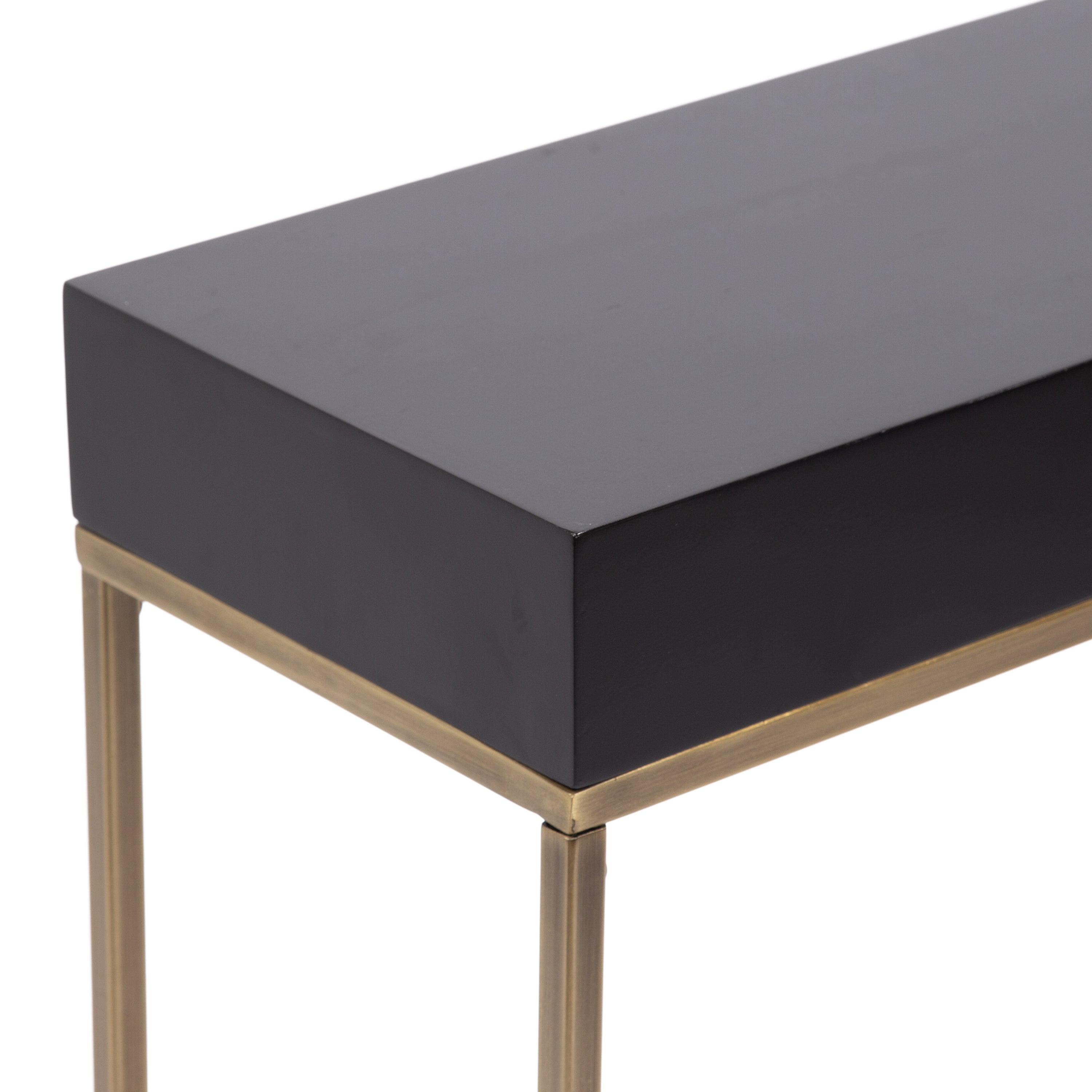 Side Table Black Gold 16x8x24 3