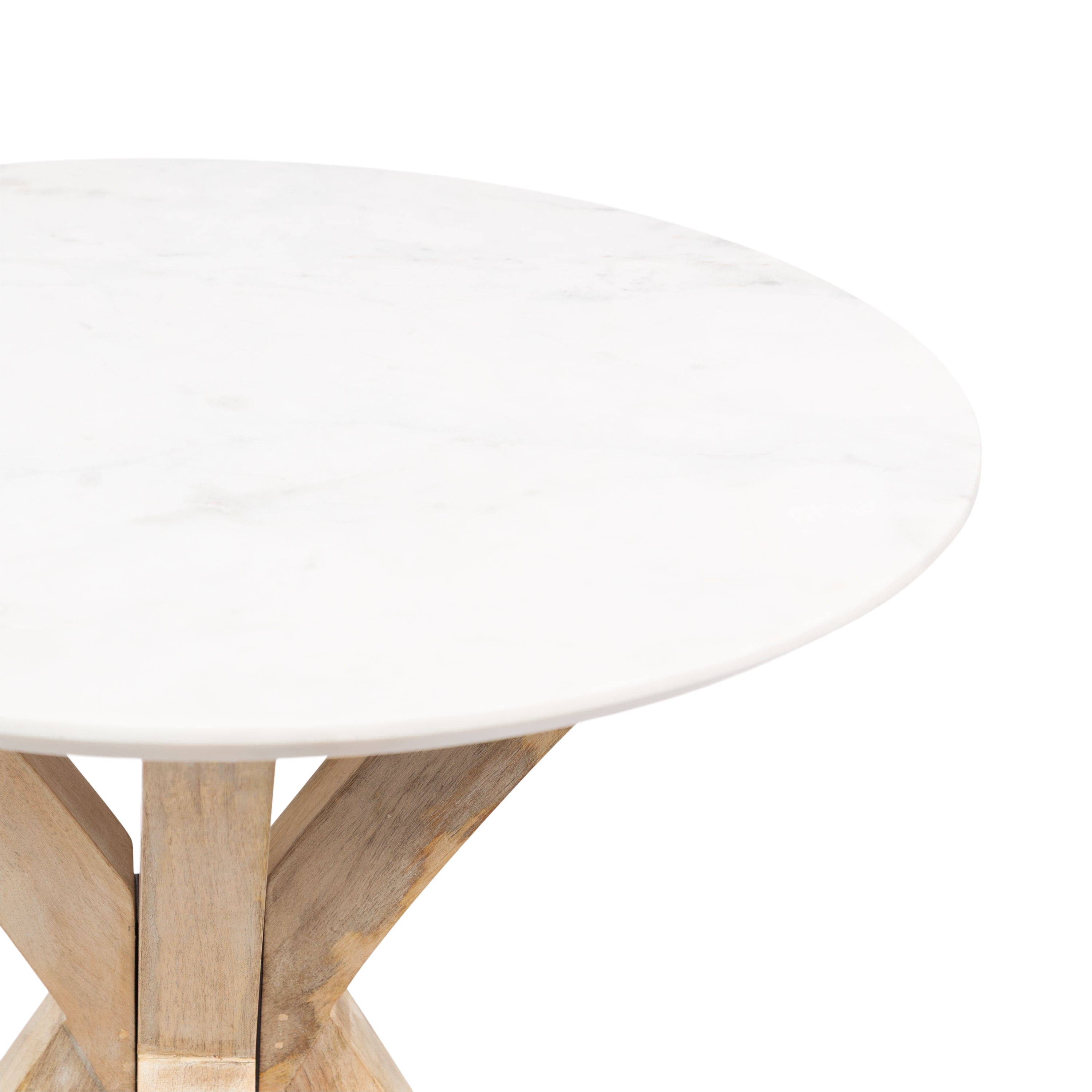 Side Table 20x20x24 White Natural 3