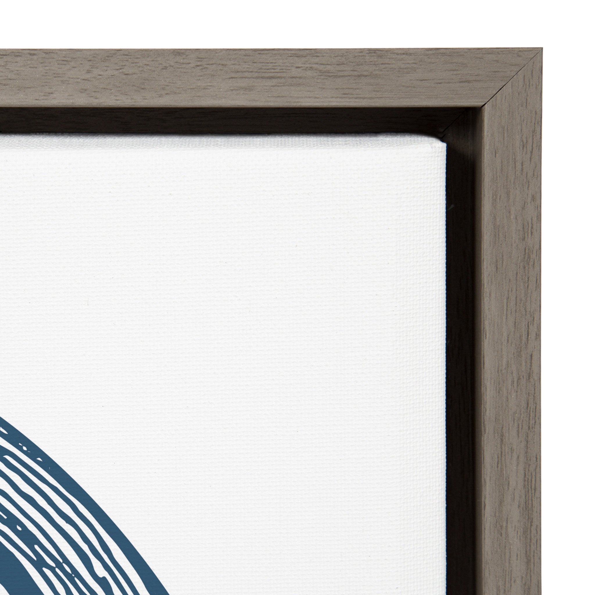 Sylvie Record Blue Framed Canvas by Statement Goods