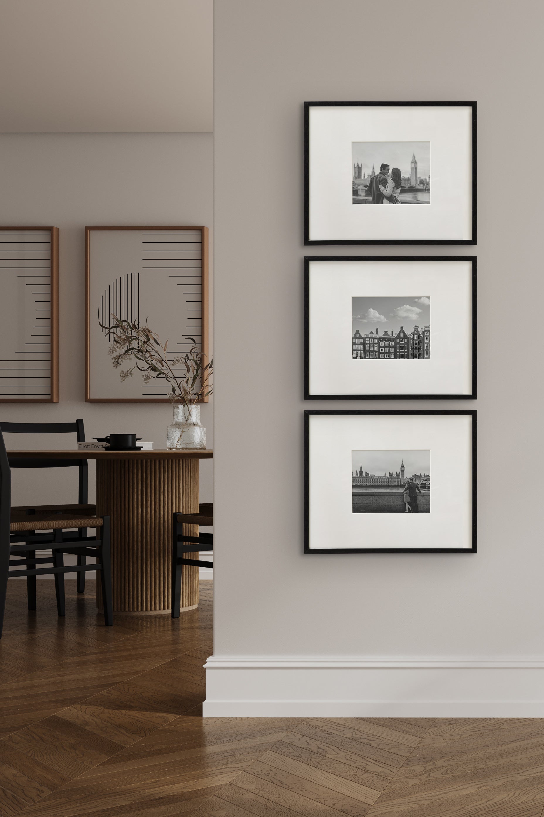 Wall Frame Black 16x20 matted to 8x10 8