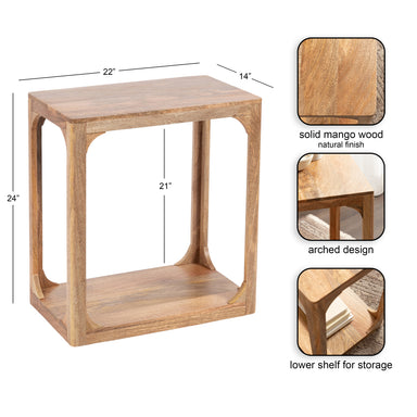 Side Table Natural 22x14x22 2