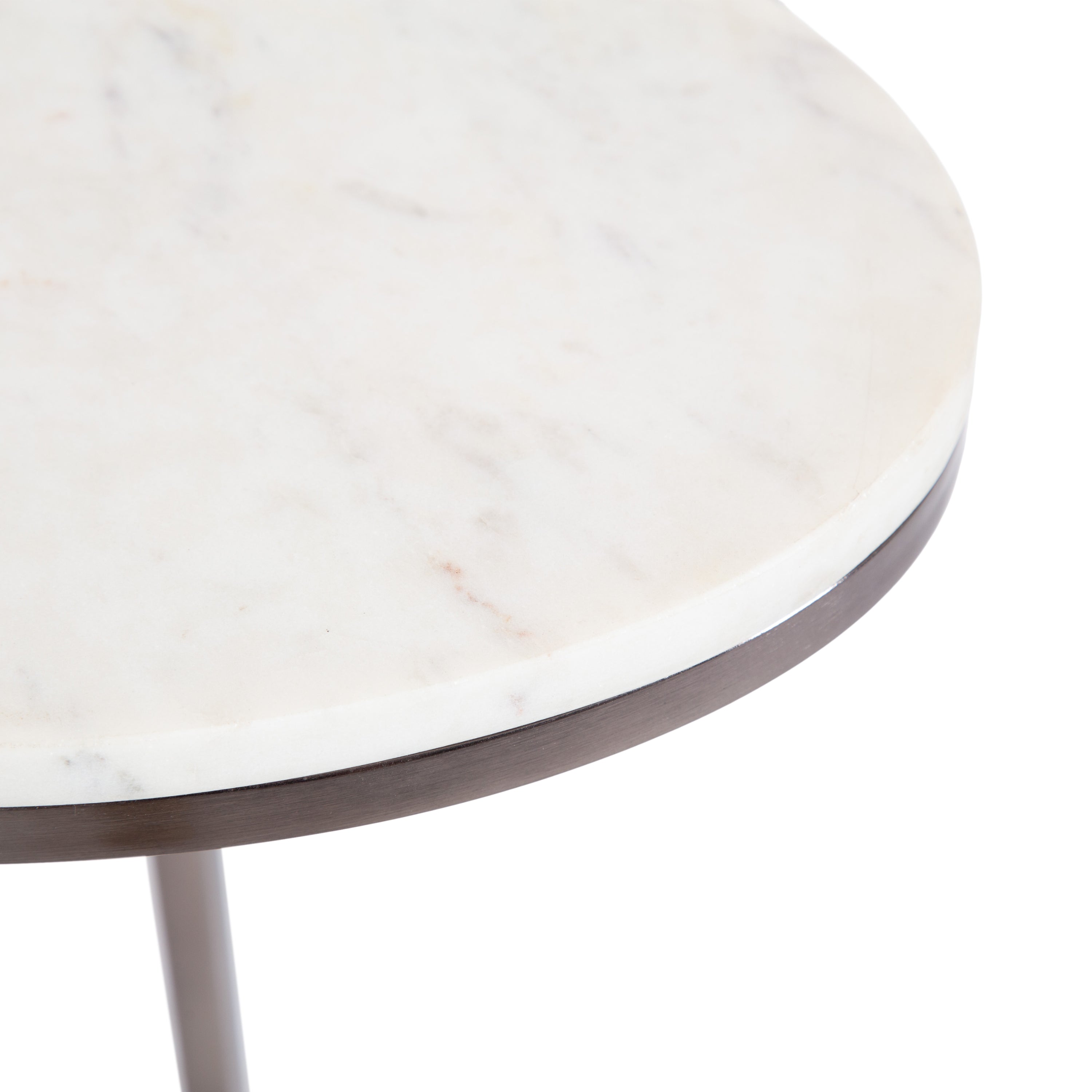C Table White Pewter 14x9x28 3