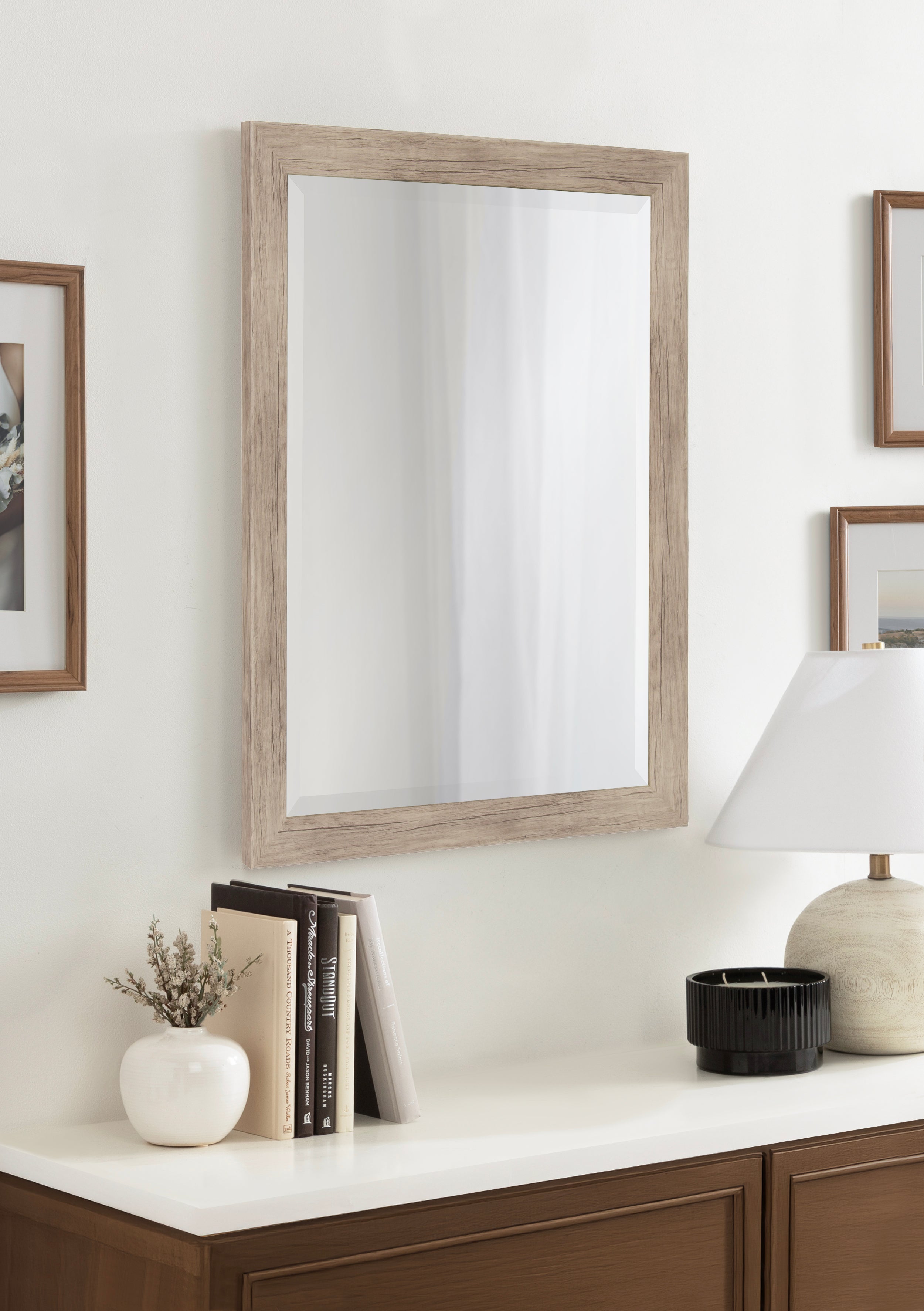 Rectangle Mirror Brown 21x27 6