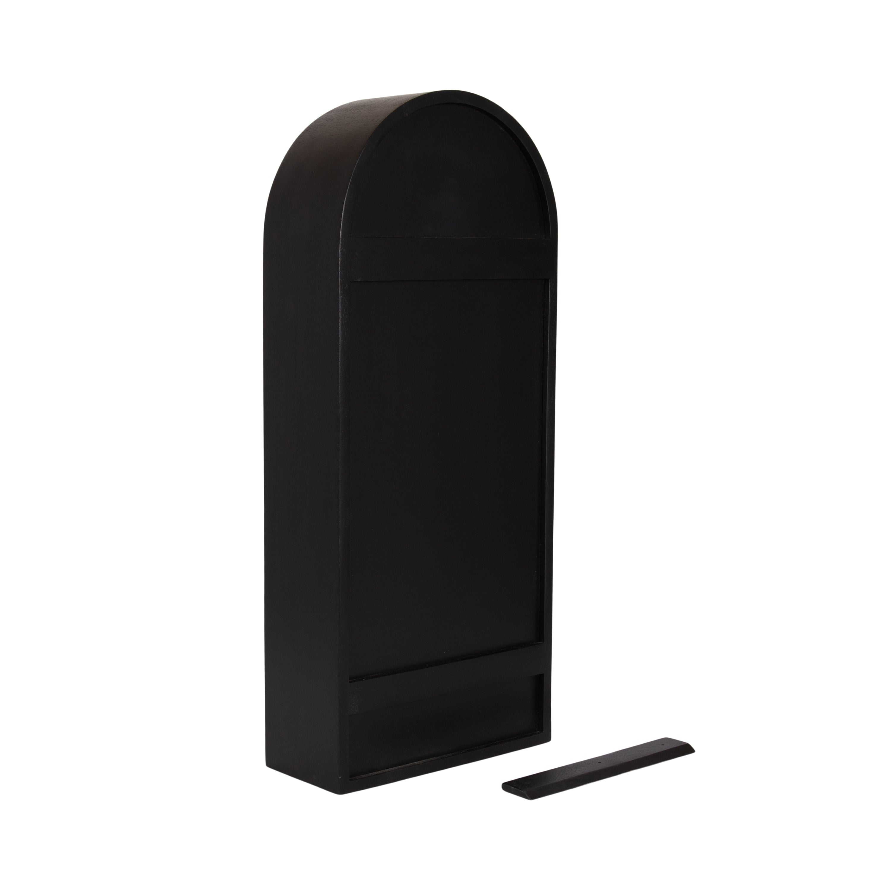 Accent Shelf Black Natural Beige 14x6x33 4