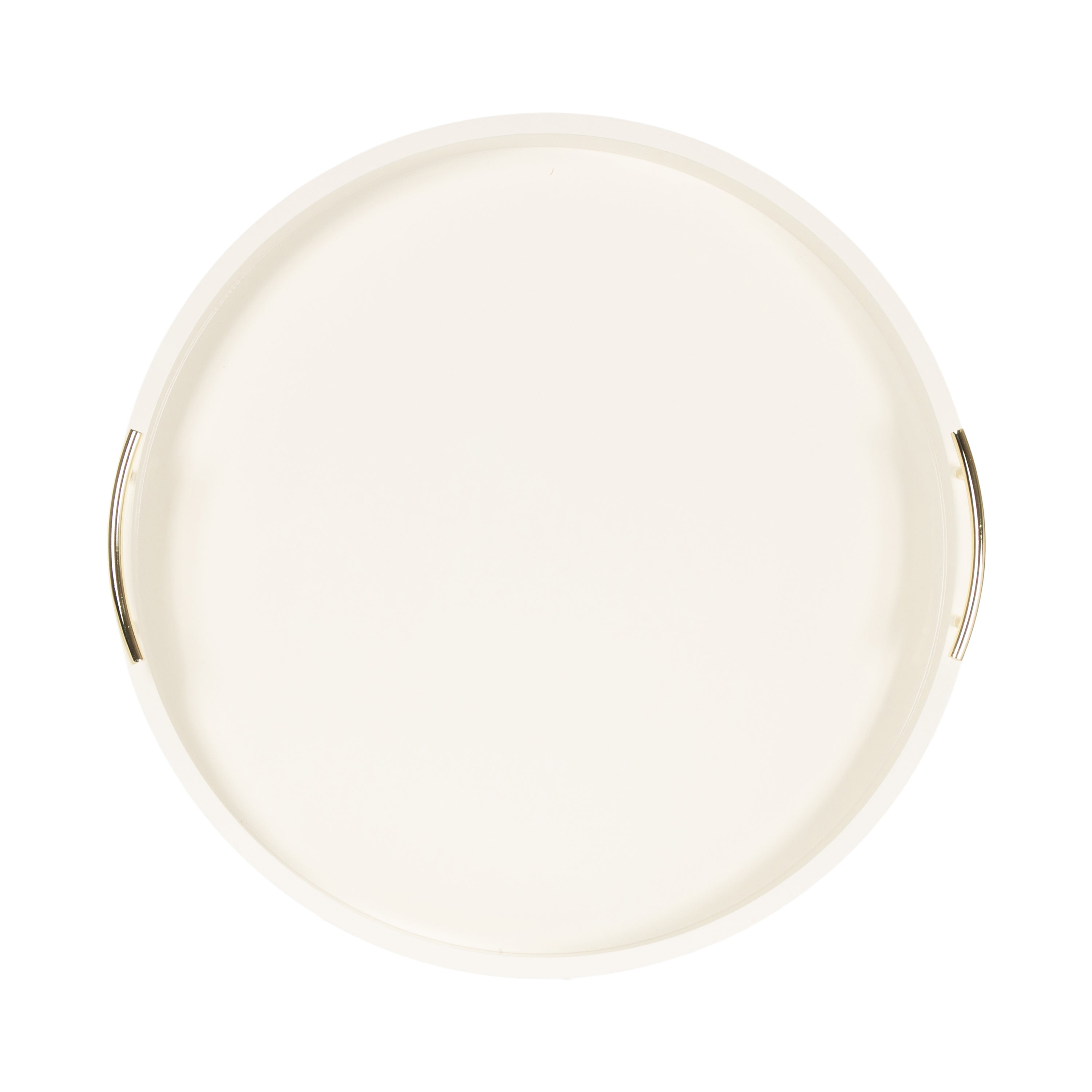 Single Tray 22" Diameter Ivory Gold 4