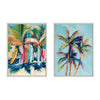 Sylvie Surf and Sand and Tropical Palms Study Framed Canvas Art Set by Rachel Christopoulos
